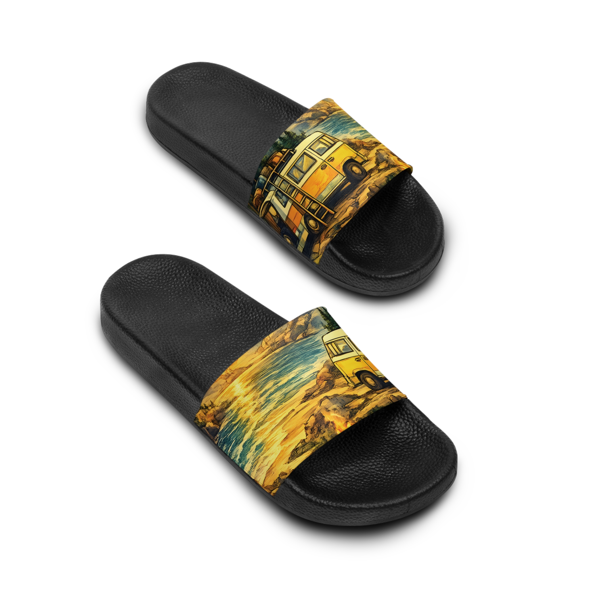 10061185193896003077_2048.jpeg Men's Slide Sandals — Retro Beach Vibes for Men (Cubic-Line)
