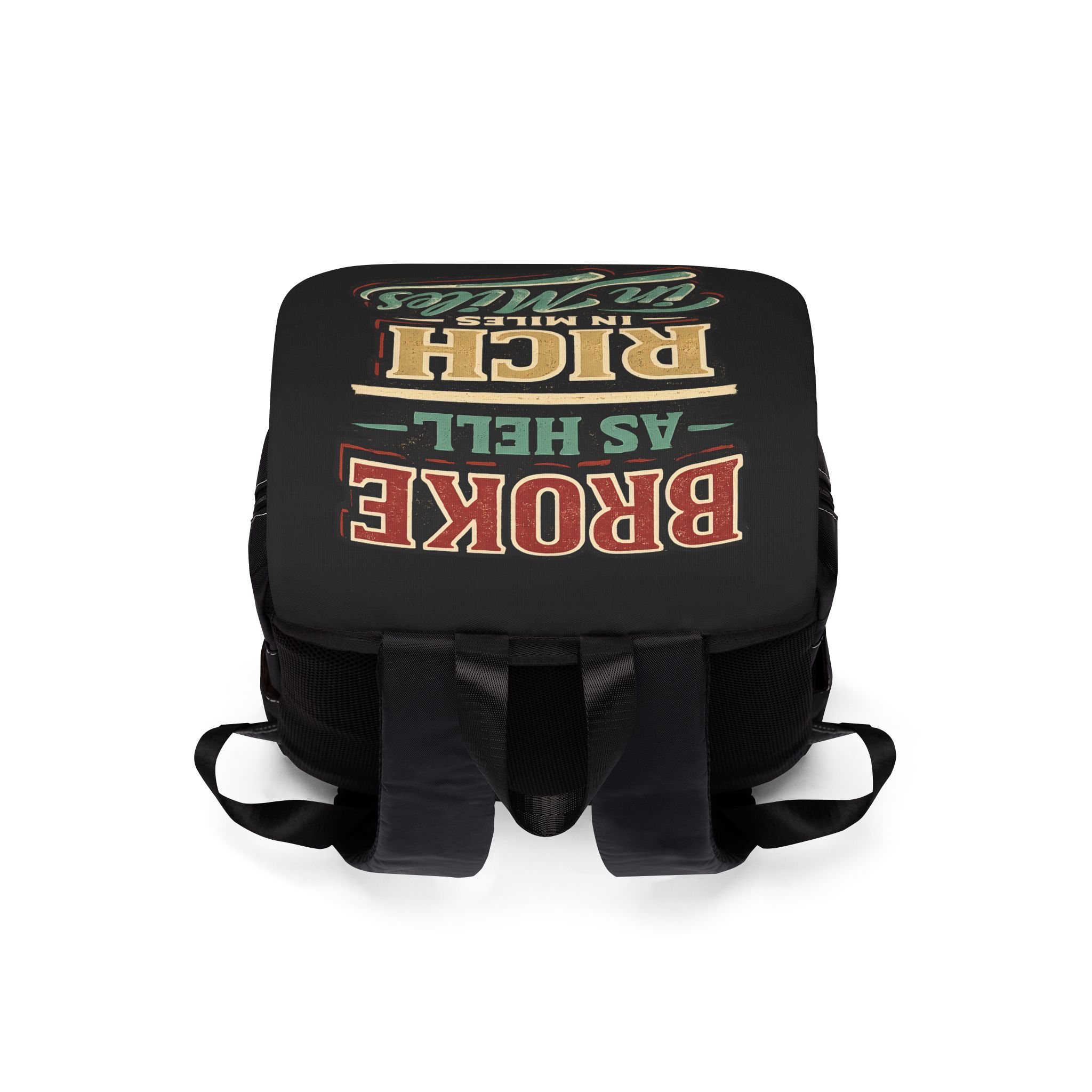 1010071609672003052_2048.jpeg Unisex Casual Shoulder Backpack — "Broke As Hell" Design F**K-Line