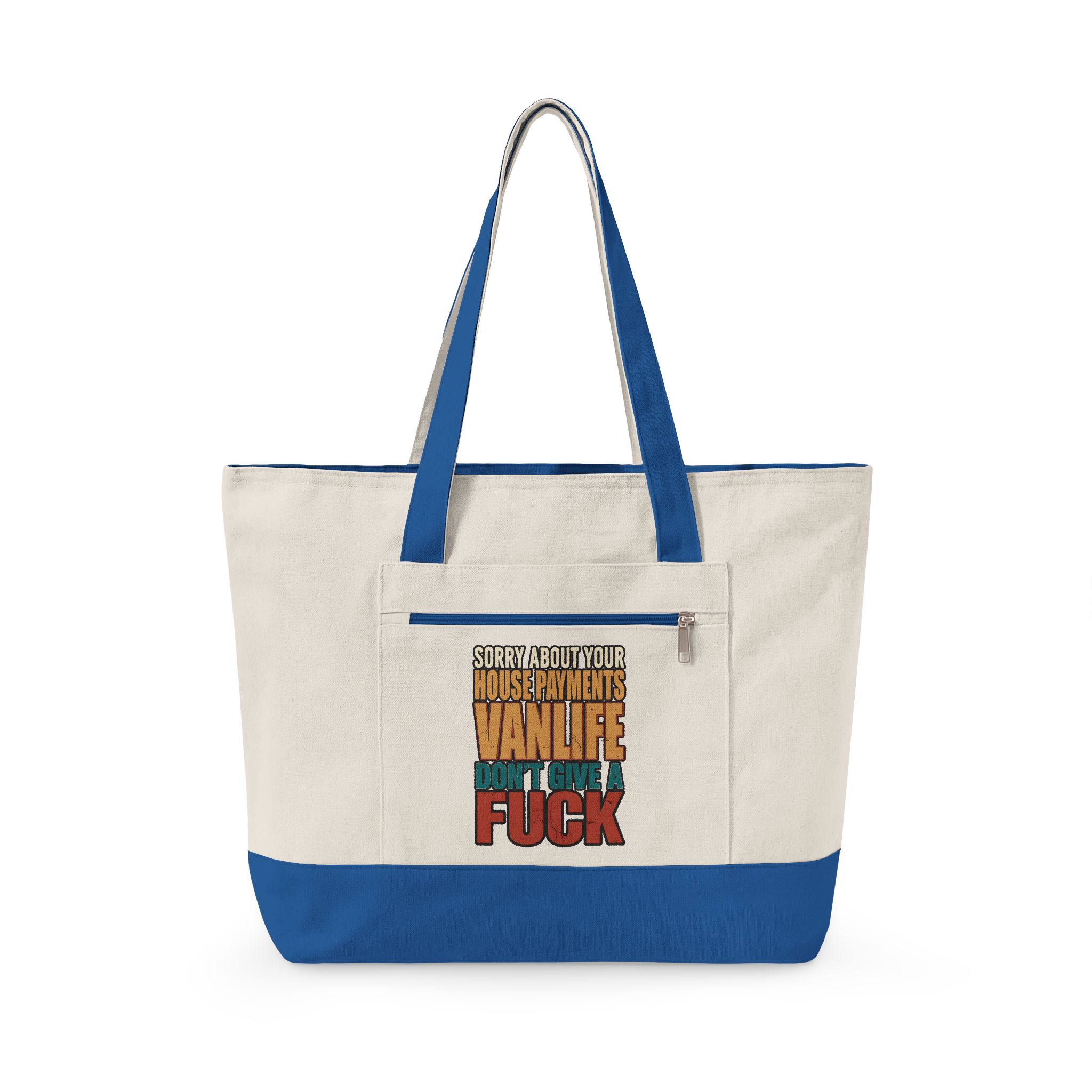 10114101553983213120_2048.jpeg Zippered Canvas Tote — "Sorry About Your House Payments" (Design F**K-Line)