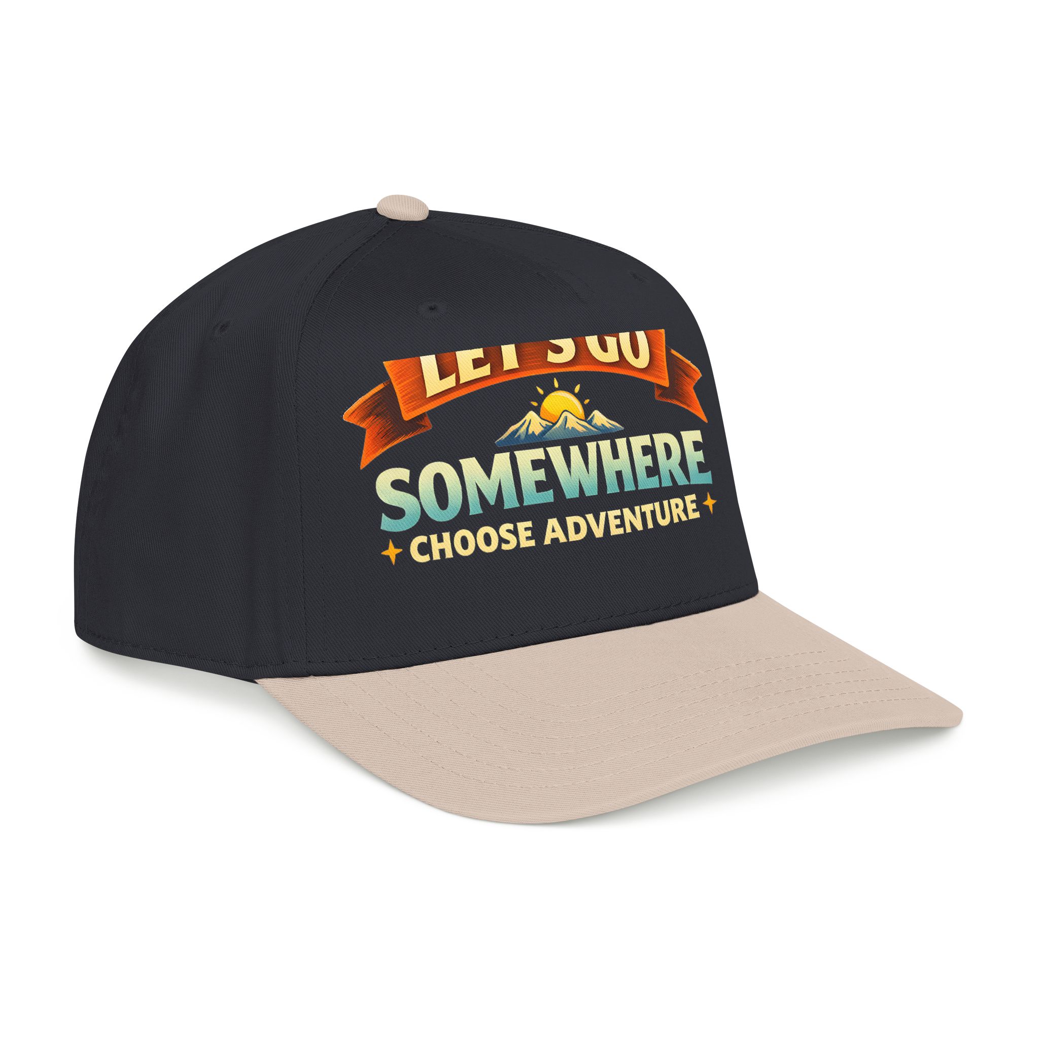 Baseball Cap - "Lets Go Somewhere" Design Scenic-Line