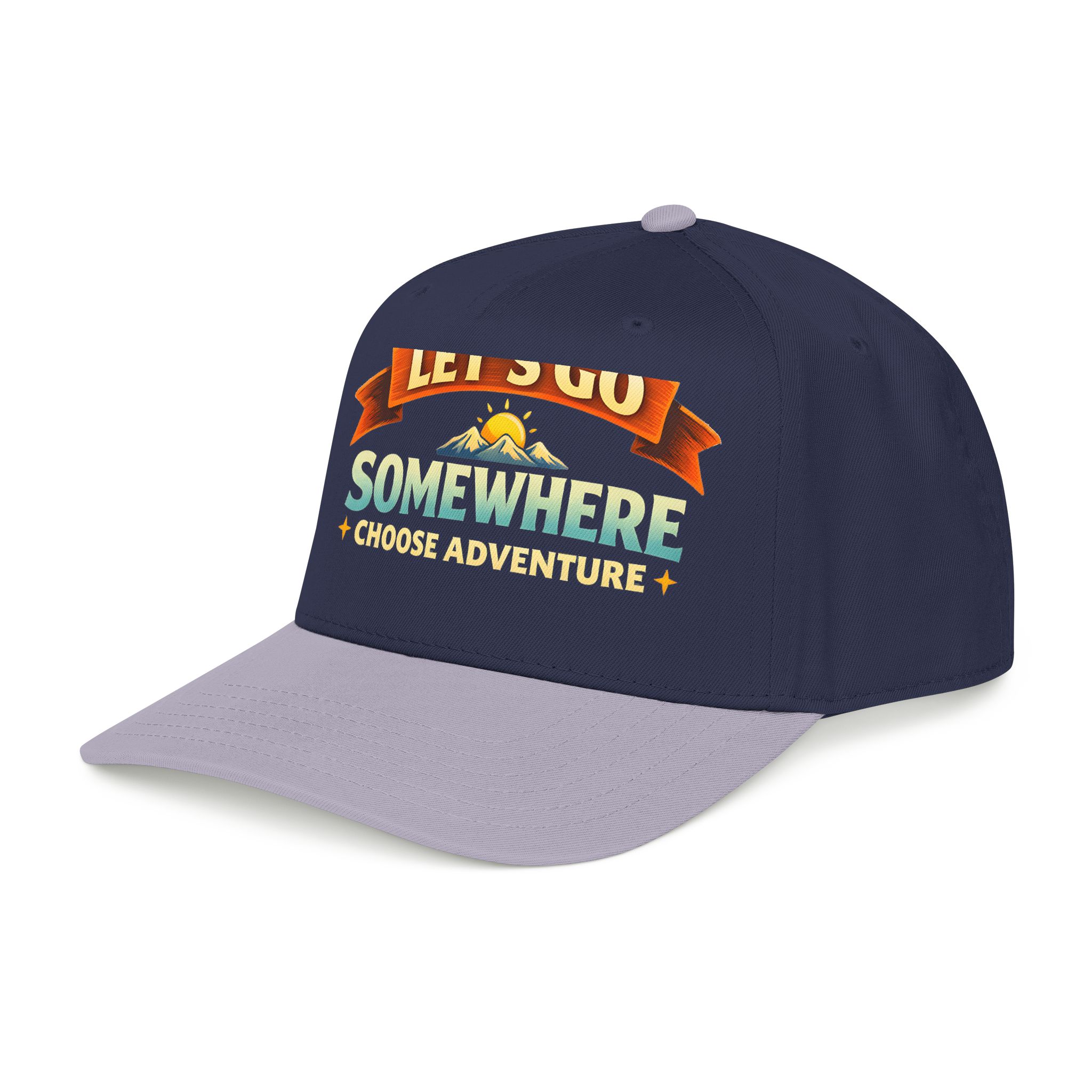 Baseball Cap - "Lets Go Somewhere" Design Scenic-Line