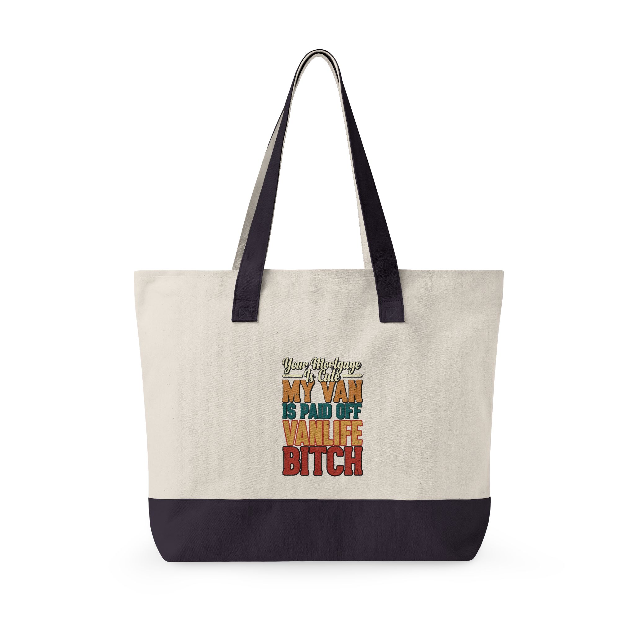 10239458639677983157_2048.jpeg Zippered Canvas Tote — "Your Mortgage Is Cute" (Design F**K-Line)