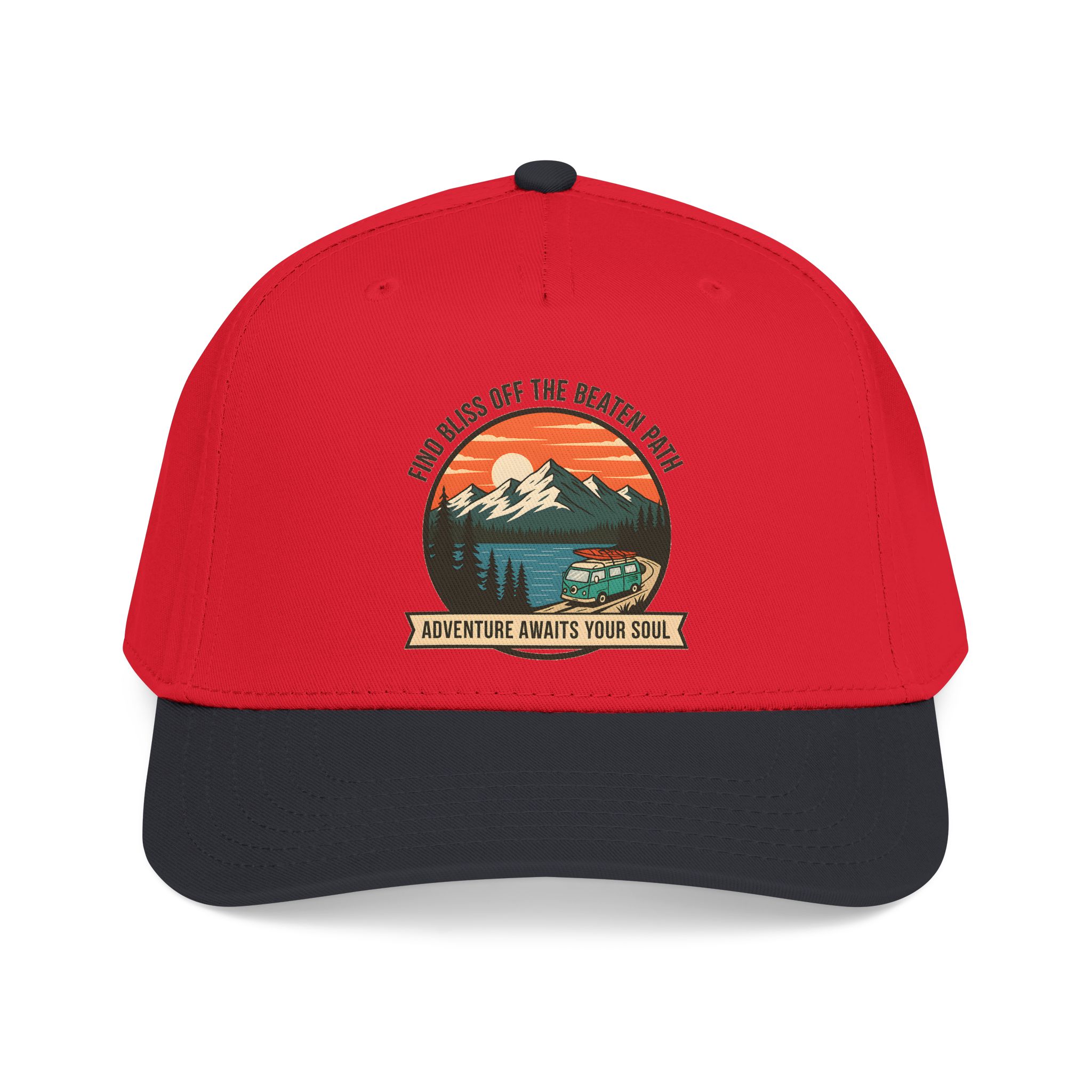 10289521720347468195_2048.jpeg Baseball Cap — "Find Bliss of the beaten patch-Adventure Awaits Your Soul" Vintage Mountain Camp Camper Design
