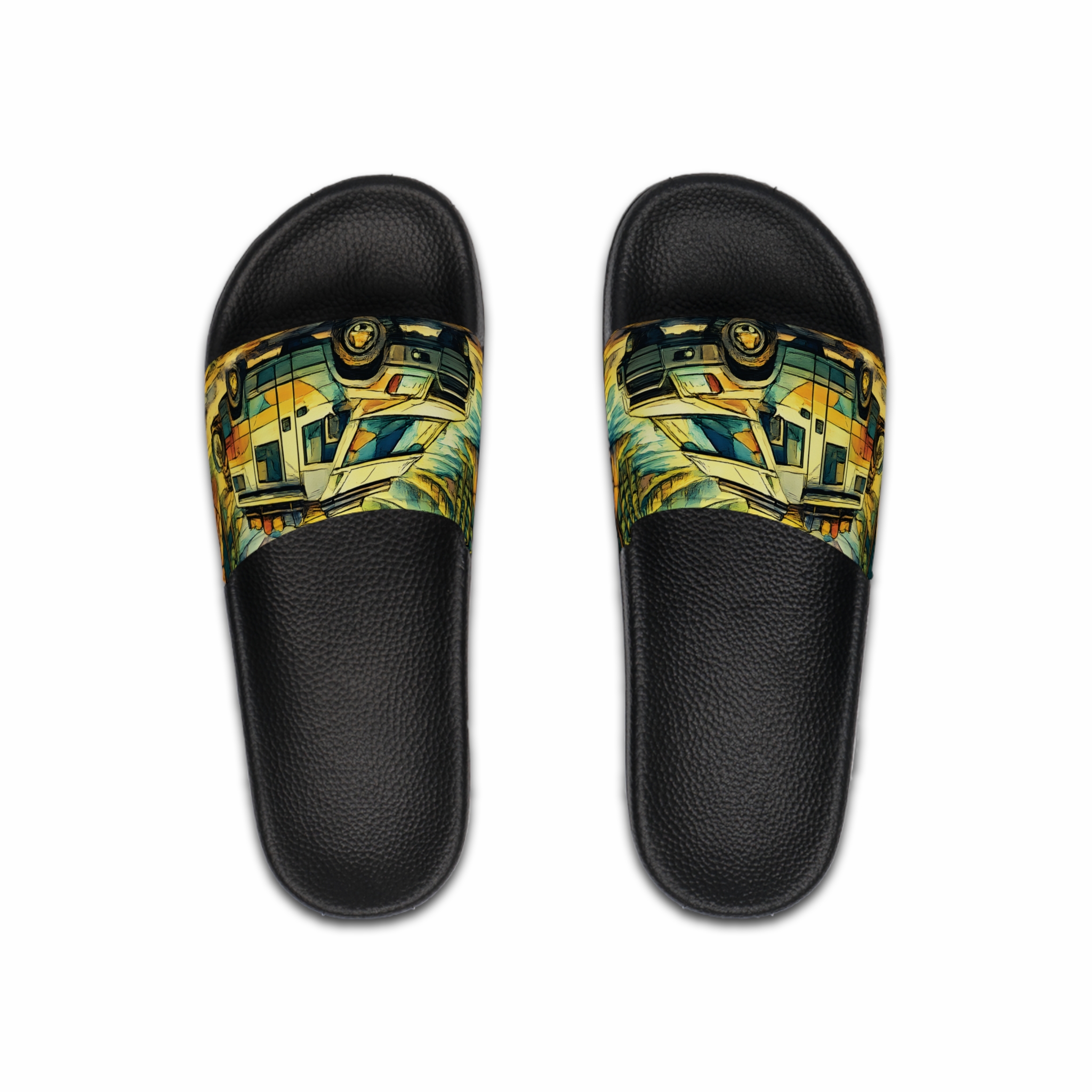 Men's Slide Sandals — Ford Camper Vibes for Men (Cubic-Line)
