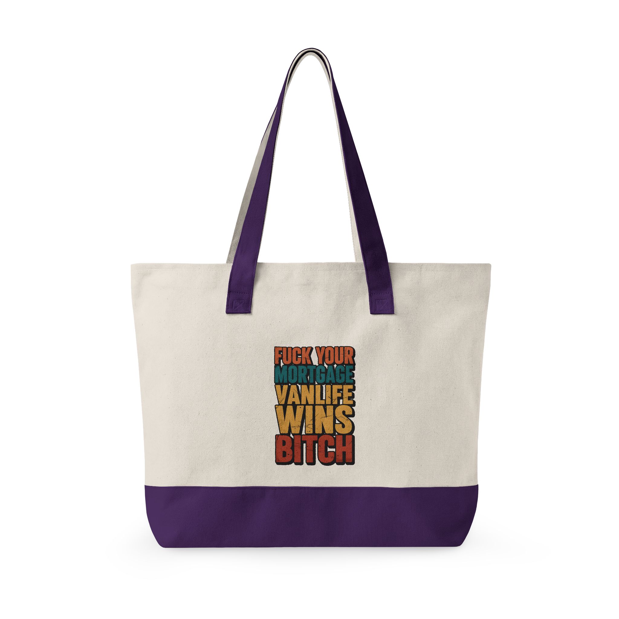 10632506944979443900_2048.jpeg Zippered Canvas Tote — "Fuck Your Mortgage" (Design F**K-Line)