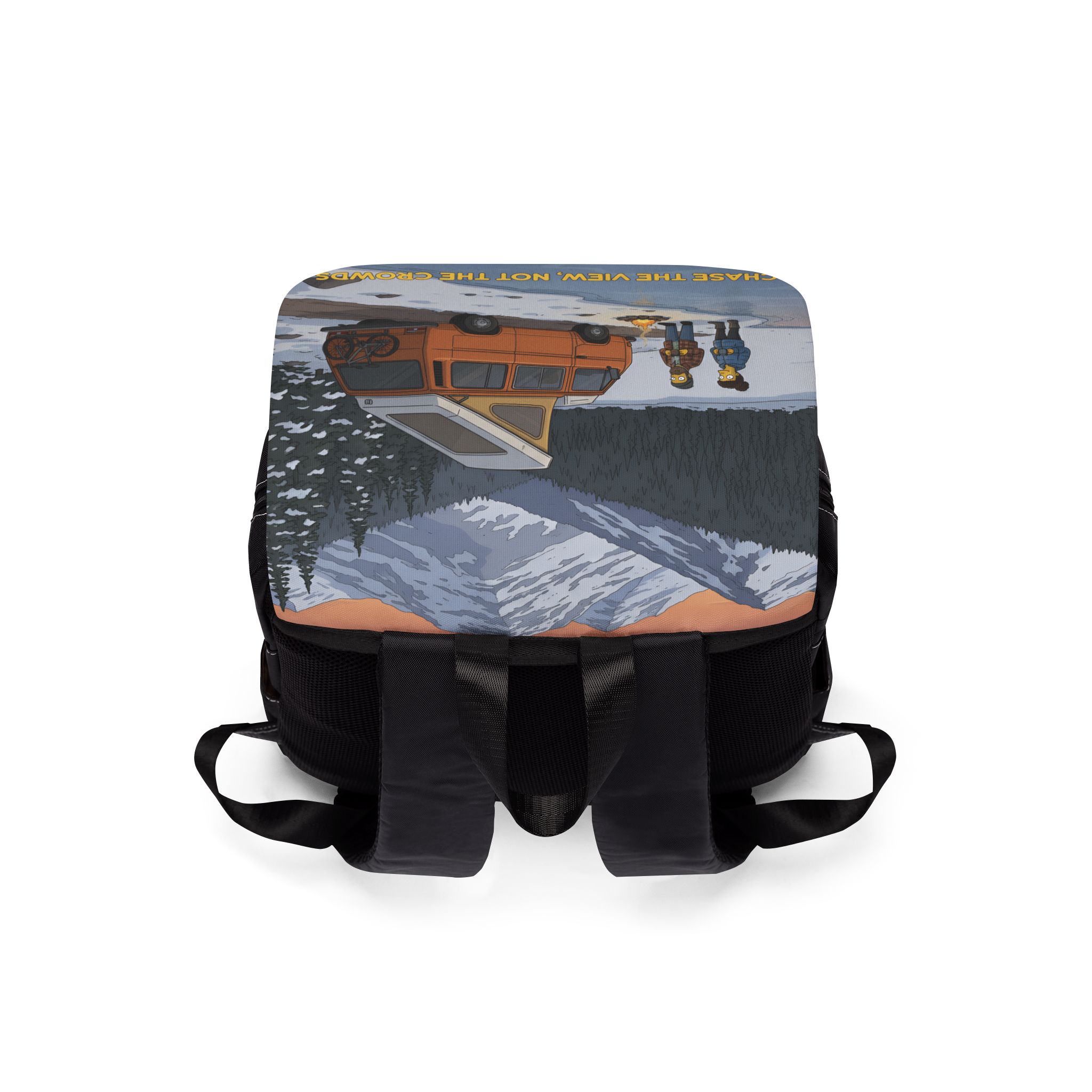 10660667253934018201_2048.jpeg Unisex Casual Shoulder Backpack — "Chase The Views-Not The Crowds"" Design Sitcom-Line