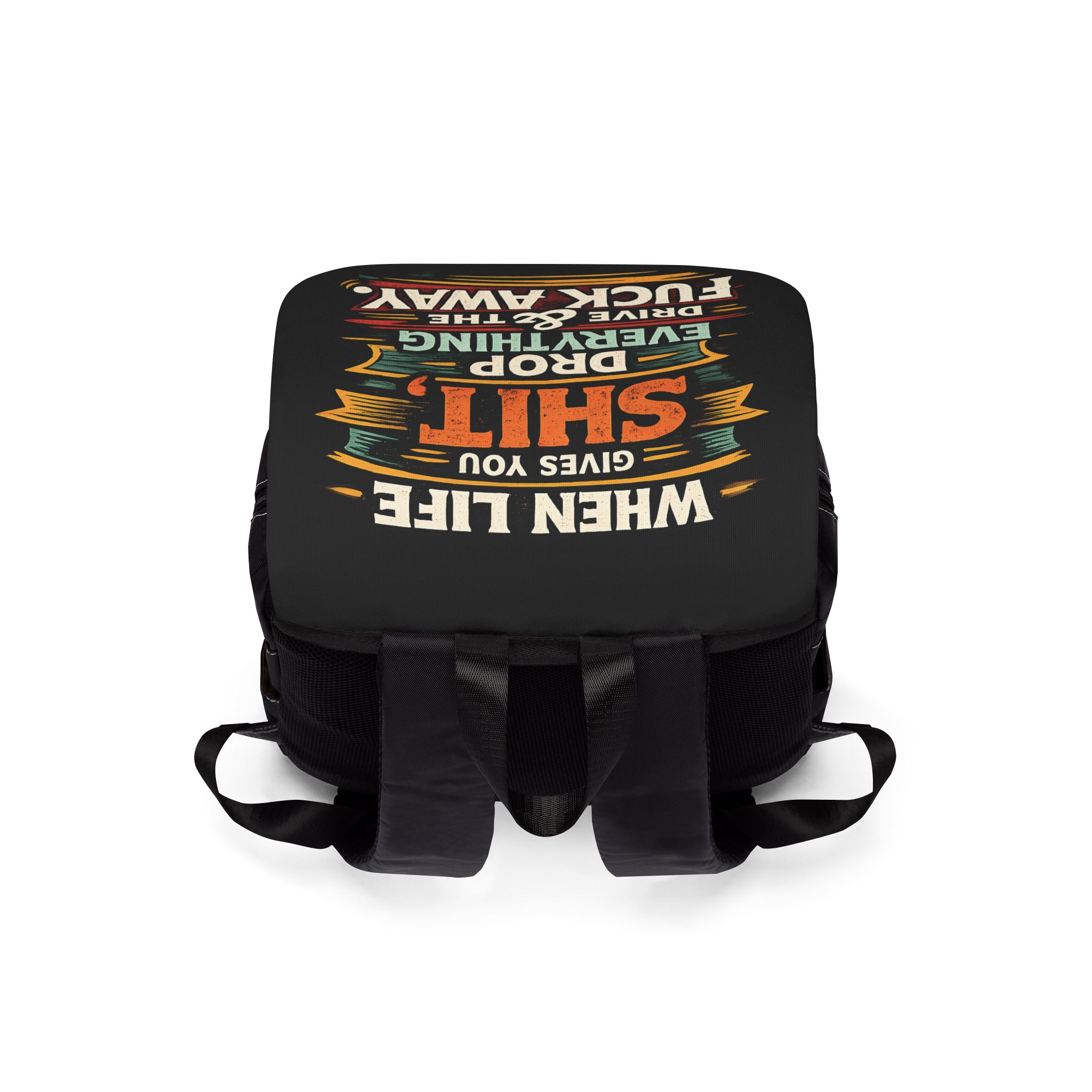 10697238906352139945_2048.jpeg Unisex Casual Shoulder Backpack — "When Live Gives You Shit" Design F**K-Line