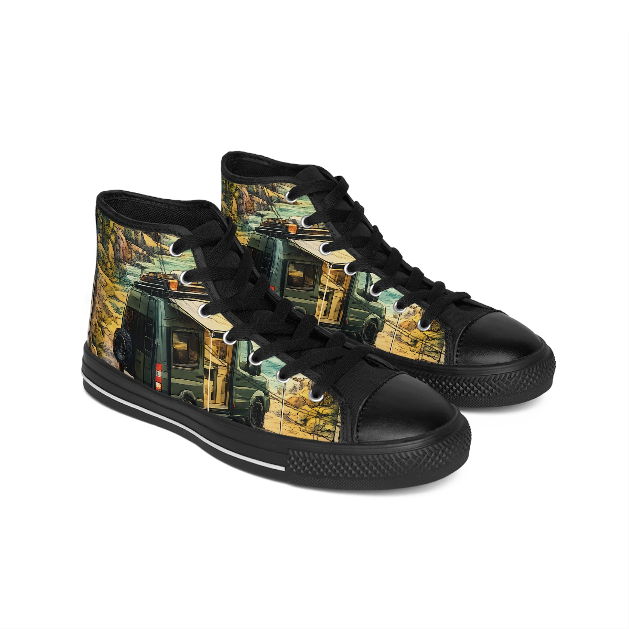 10764536086786873722_2048.jpeg Men's High Top Sneakers — Mercedes Roadtrip Shoes (Design Cubic-Line)