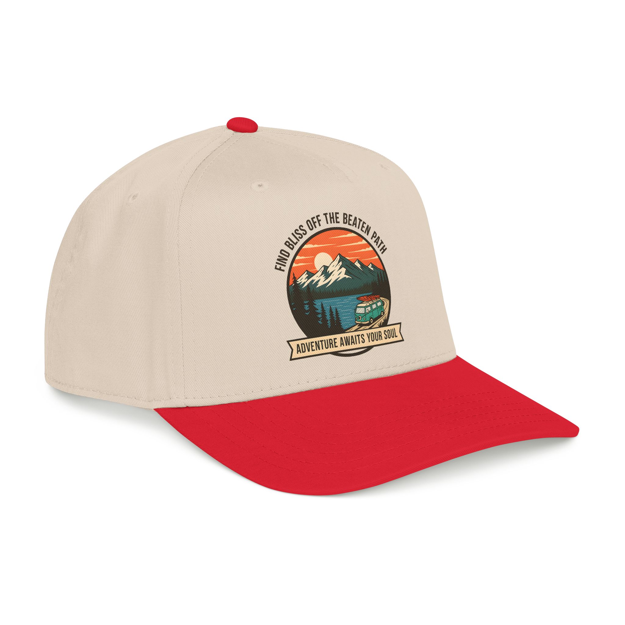 10765606329032180313_2048.jpeg Baseball Cap — "Find Bliss of the beaten patch-Adventure Awaits Your Soul" Vintage Mountain Camp Camper Design