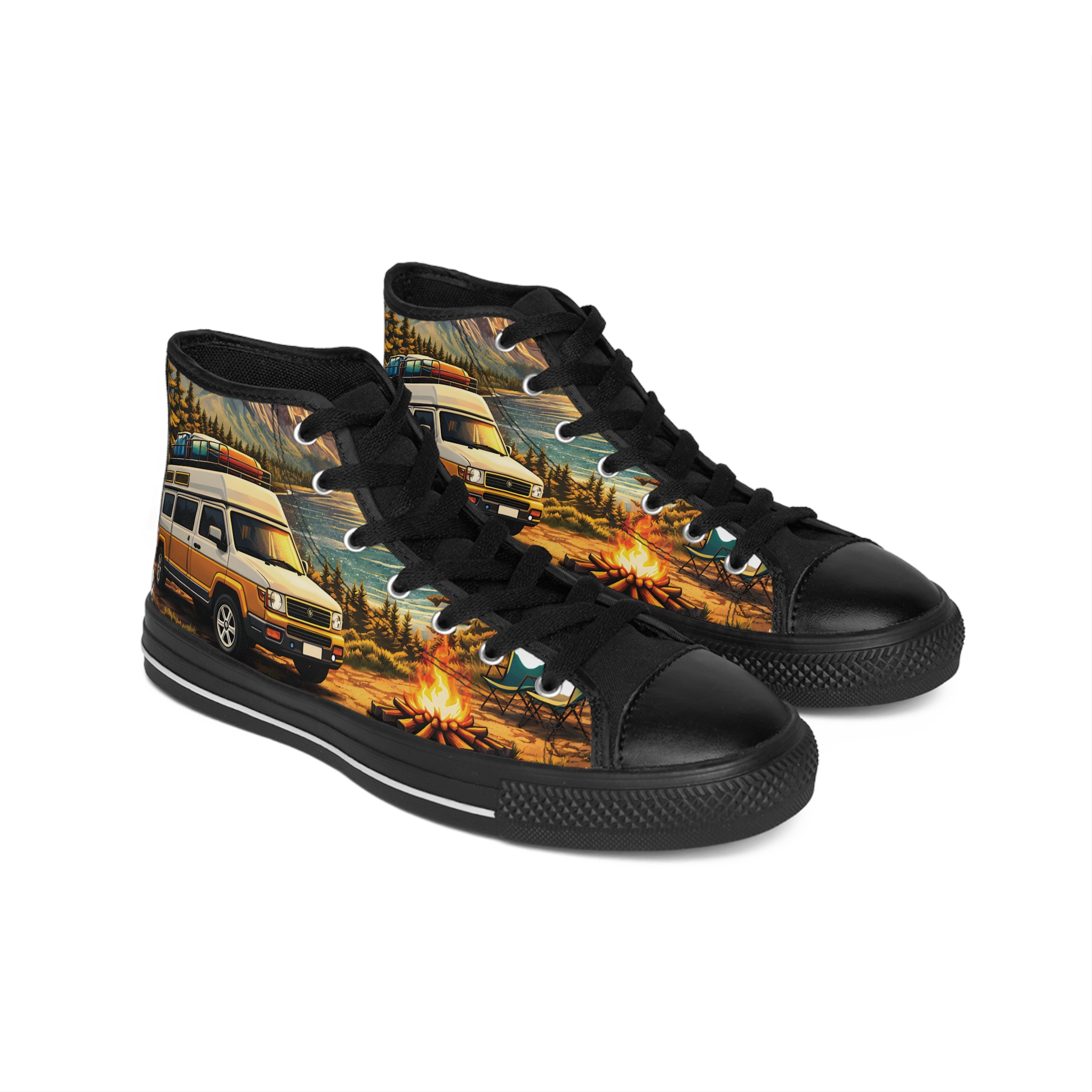 10876506456672694656_2048.jpeg Women's Classic Sneakers – Orange Rv Print (Scenic-Line)