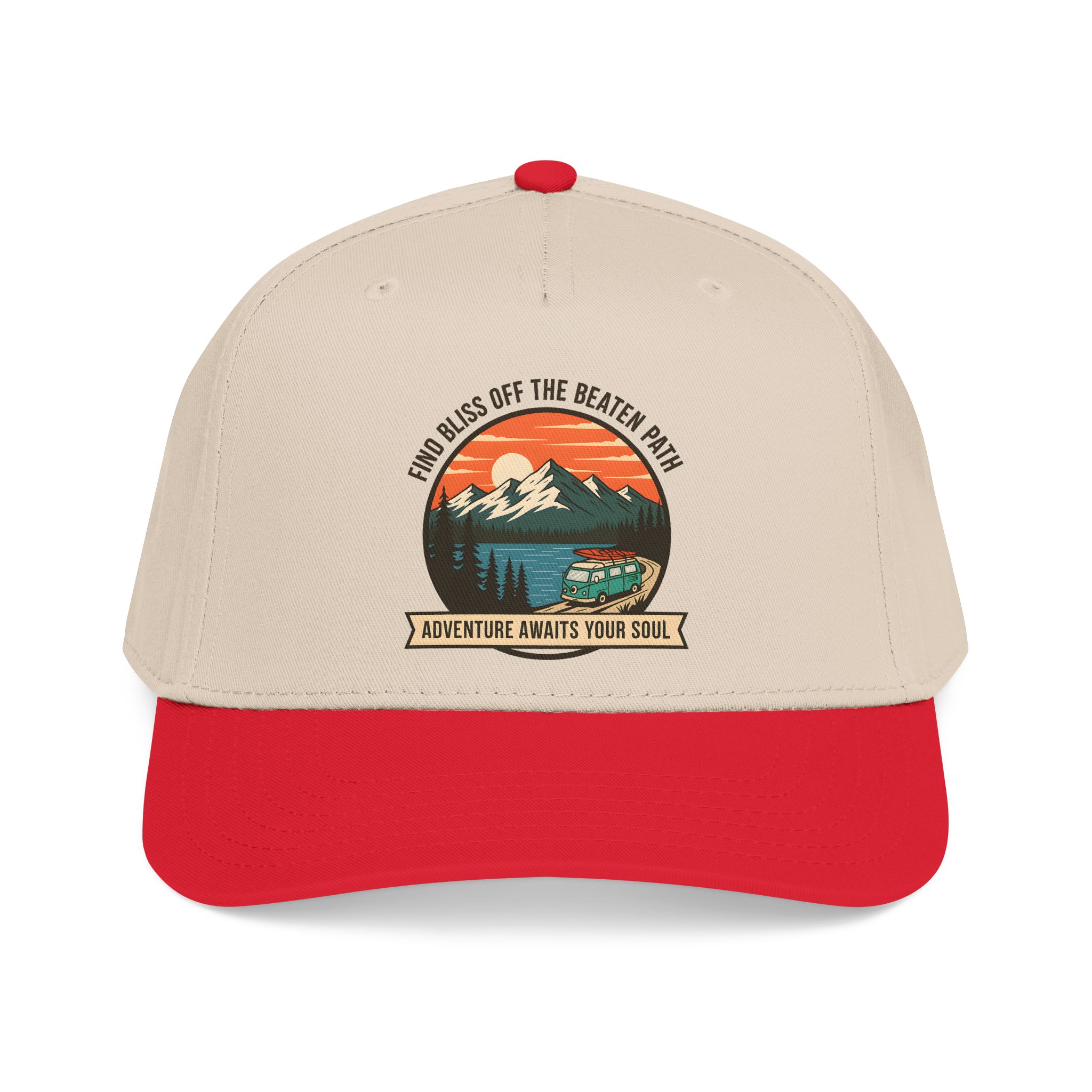 10883508308194940340_2048.jpeg Baseball Cap — "Find Bliss of the beaten patch-Adventure Awaits Your Soul" Vintage Mountain Camp Camper Design