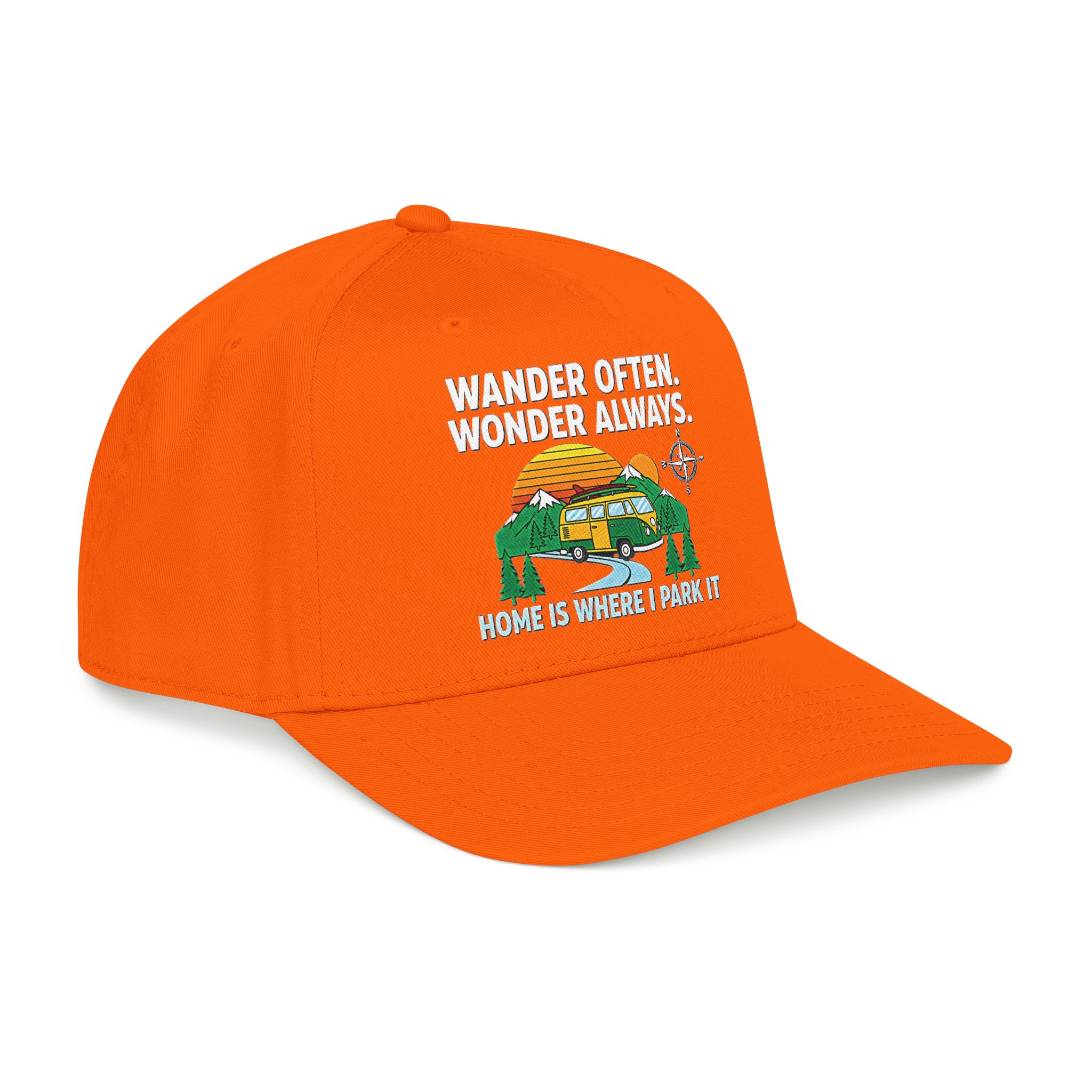 Baseball Cap — "Fueled by Exploration" Adventure Is My Compass Camper Hat