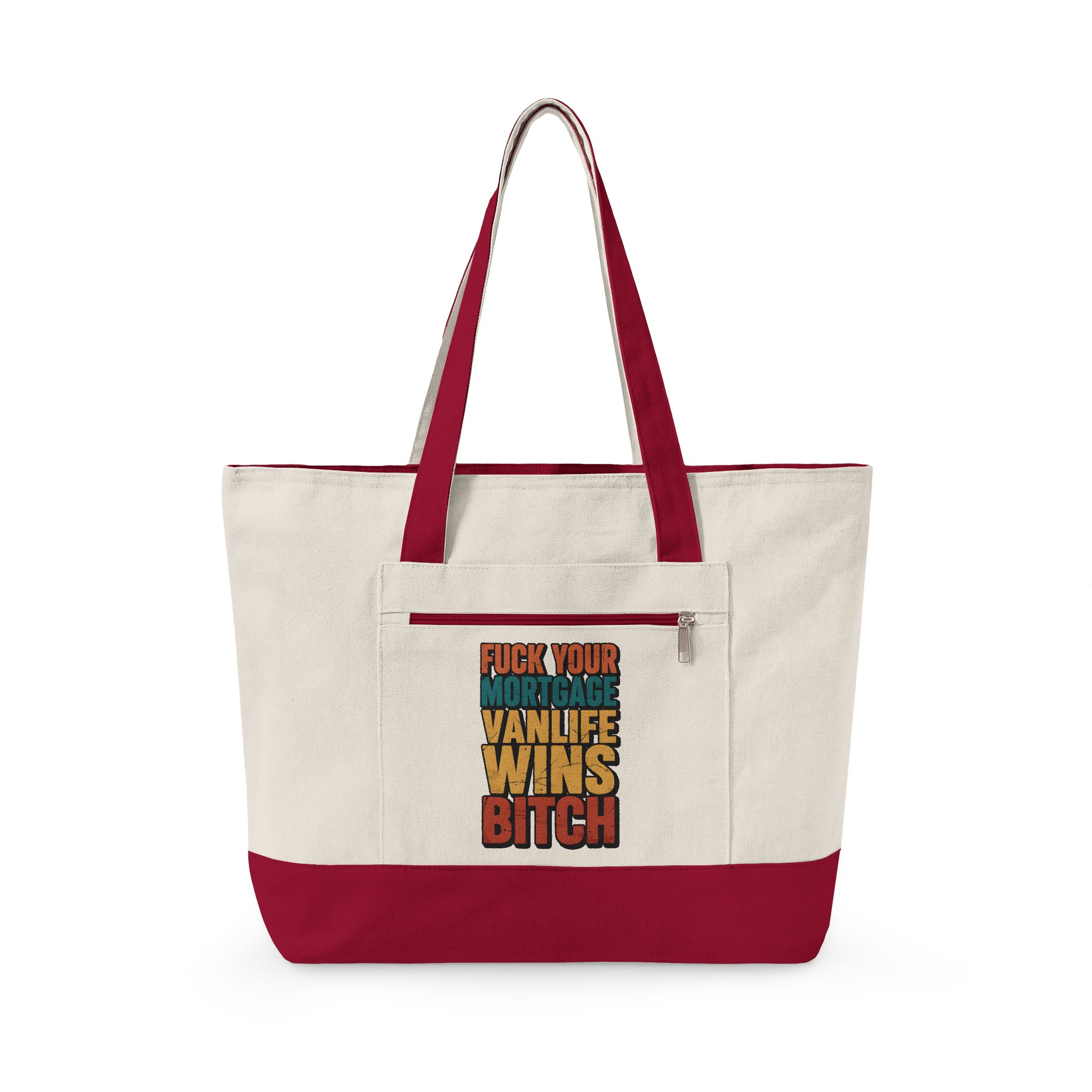 11012123830363011186_2048.jpeg Zippered Canvas Tote — "Fuck Your Mortgage" (Design F**K-Line)