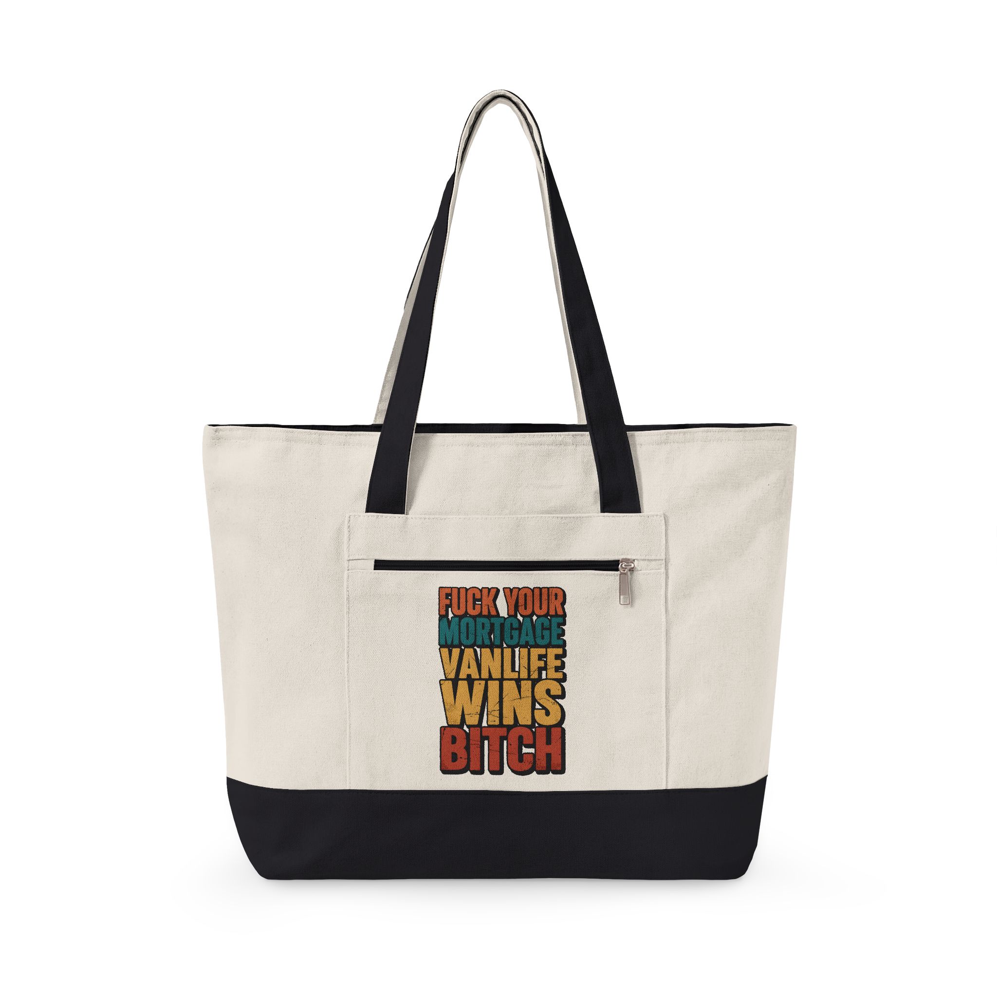 11050490162627086069_2048.jpeg Zippered Canvas Tote — "Fuck Your Mortgage" (Design F**K-Line)