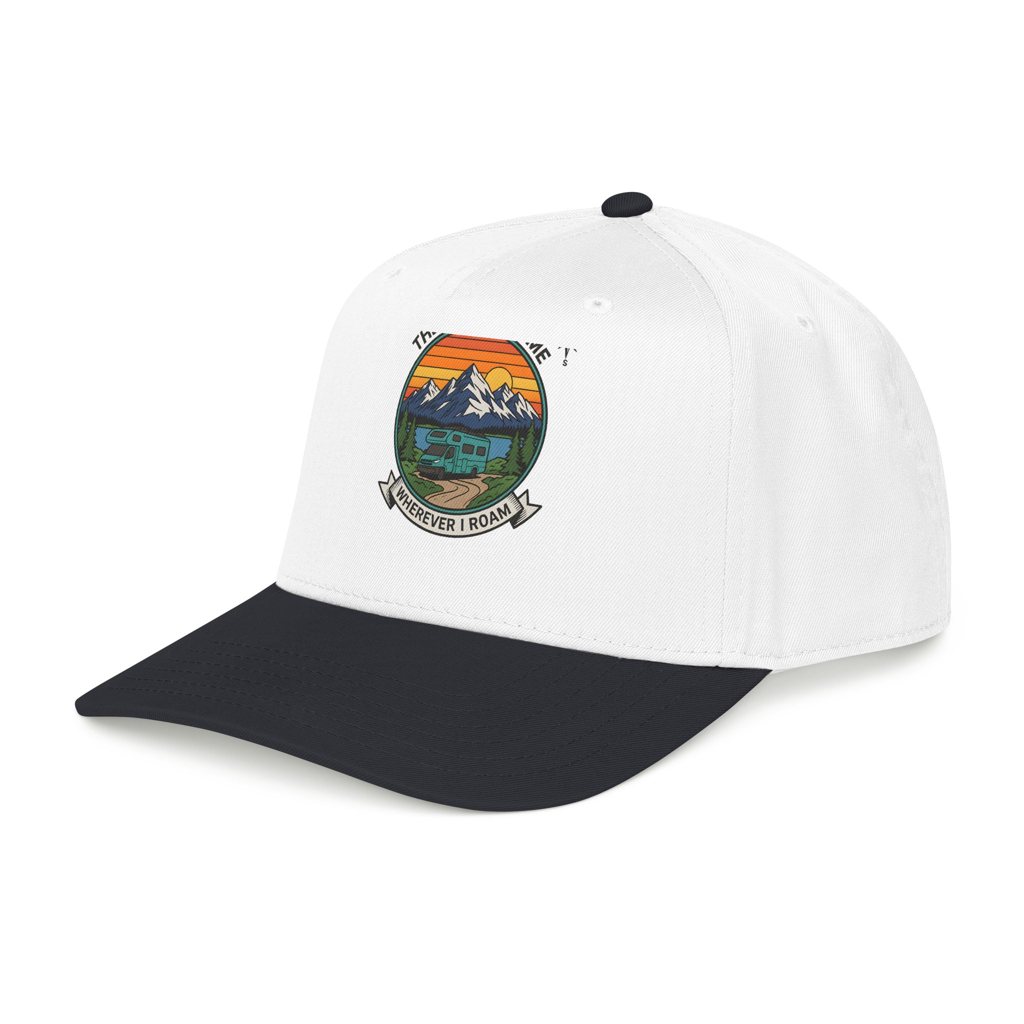 11098488812728906855_2048.jpeg Baseball Cap — "The Road Is Home, Wherever I Roam"