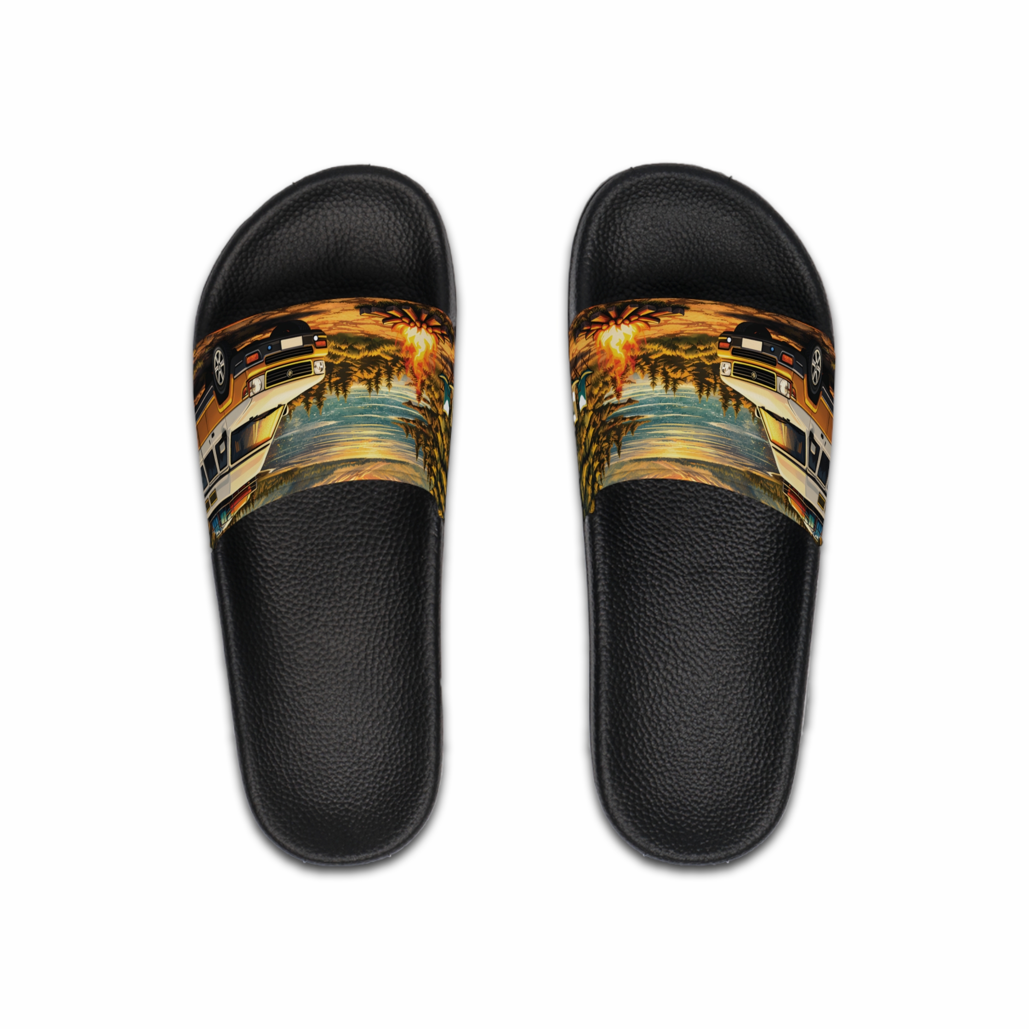 Men's Slide Sandals — Orange Camper Vibes for Men (Scenic-Line)