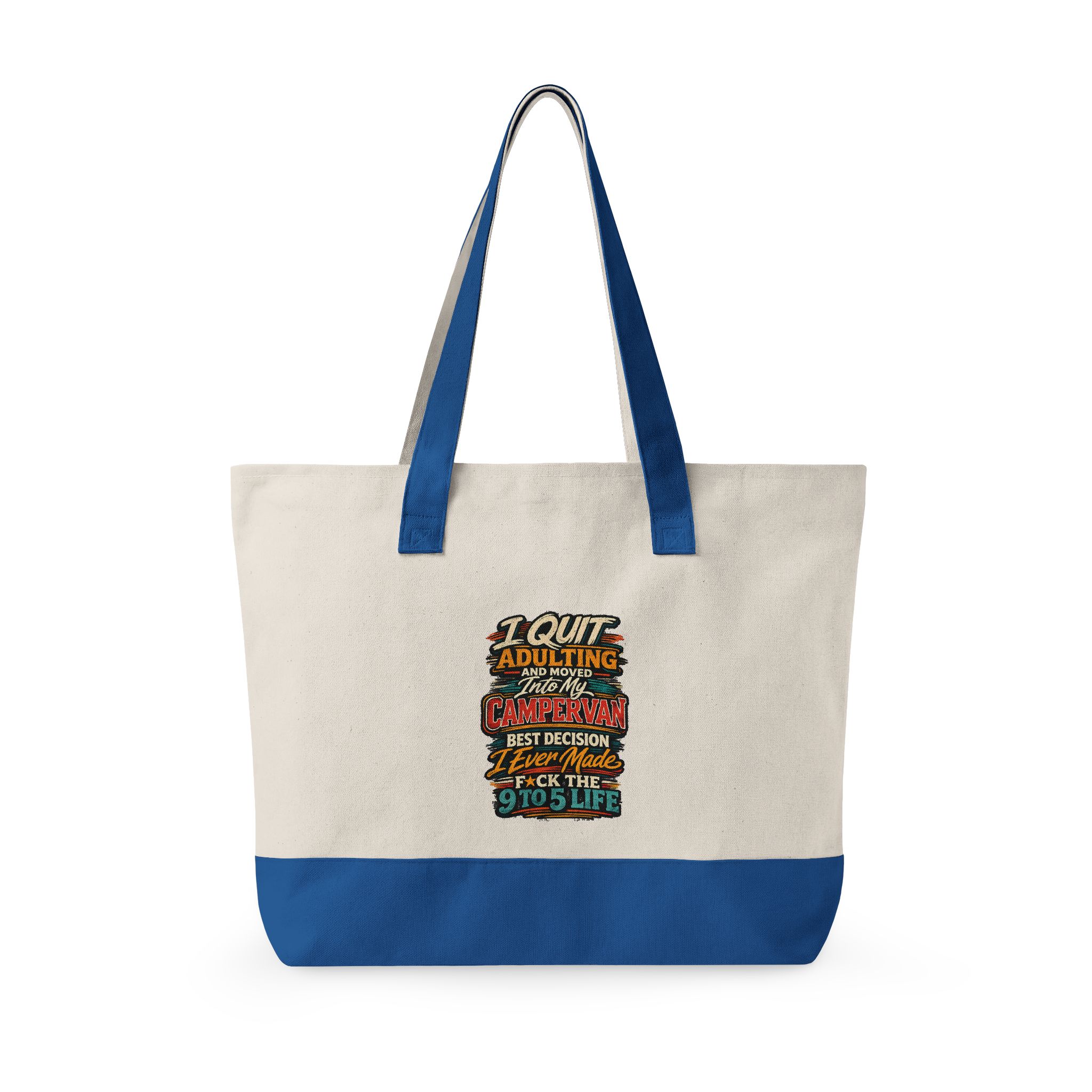 11244224665218053333_2048.jpeg Zippered Canvas Tote — "I Quit Adulting" (Design F**K-Line)