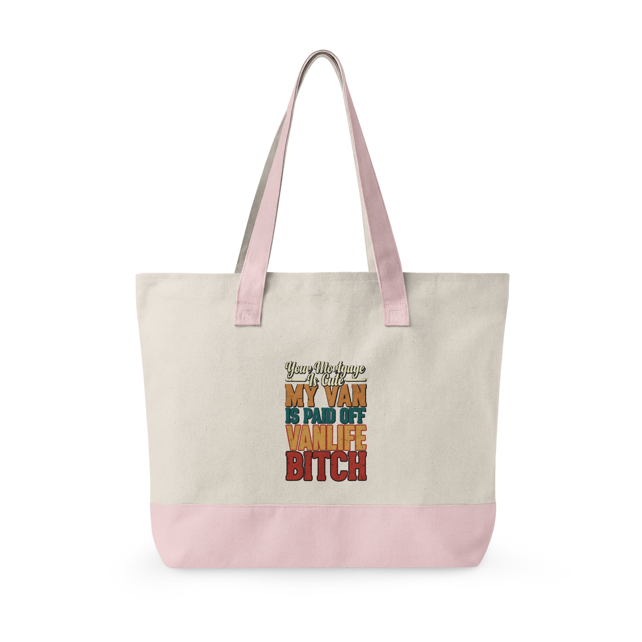 11377898216355857902_2048.jpeg Zippered Canvas Tote — "Your Mortgage Is Cute" (Design F**K-Line)