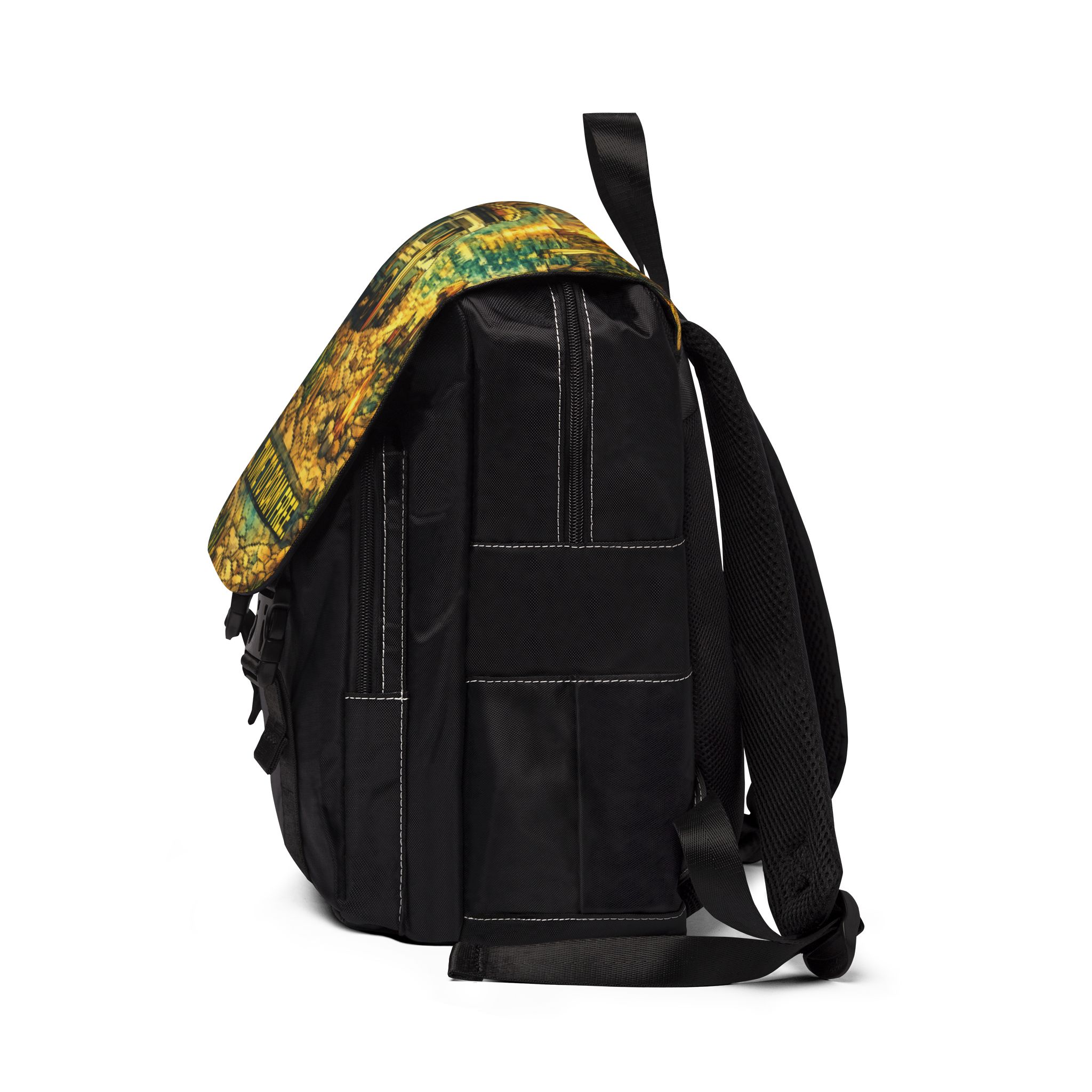 11404439413801053988_2048.jpeg Unisex Casual Shoulder Backpack — "Time To Roam Free" Design Cubic-Line
