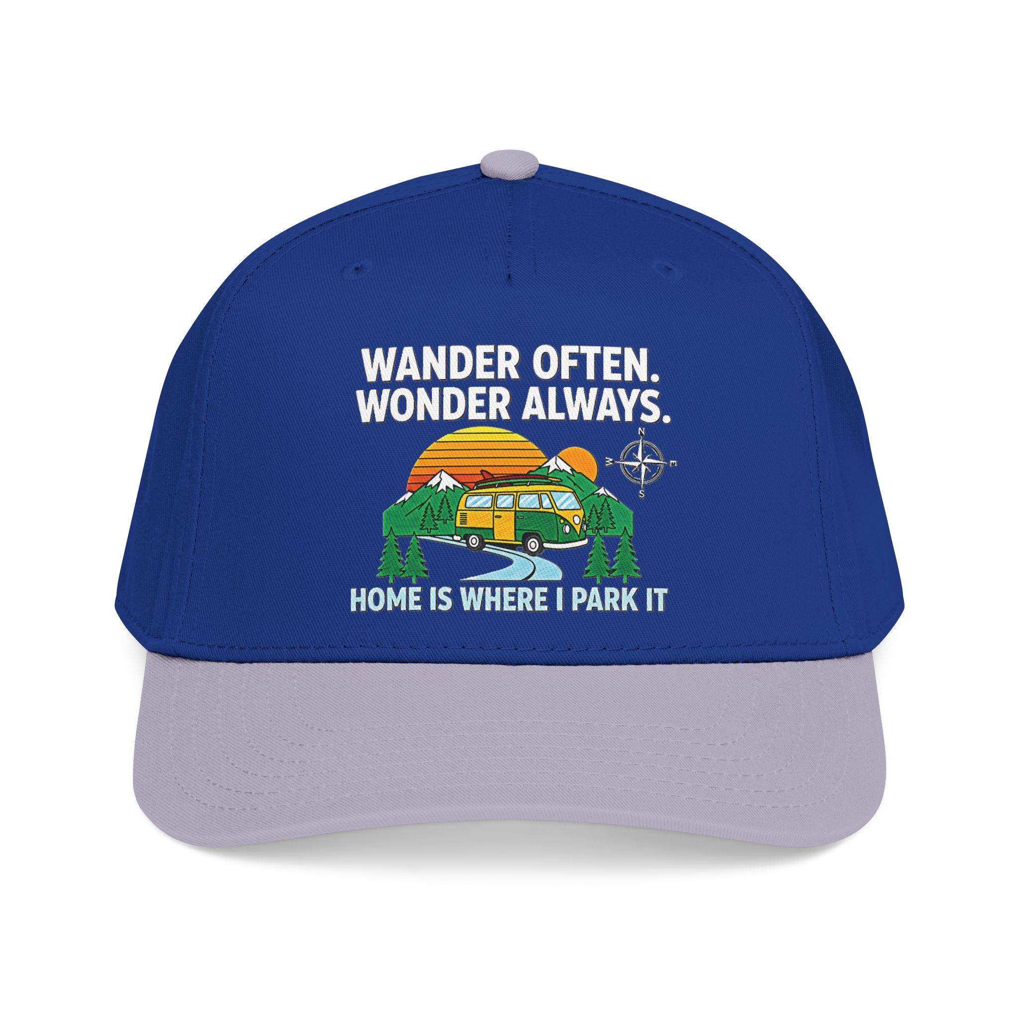 Baseball Cap — "Fueled by Exploration" Adventure Is My Compass Camper Hat