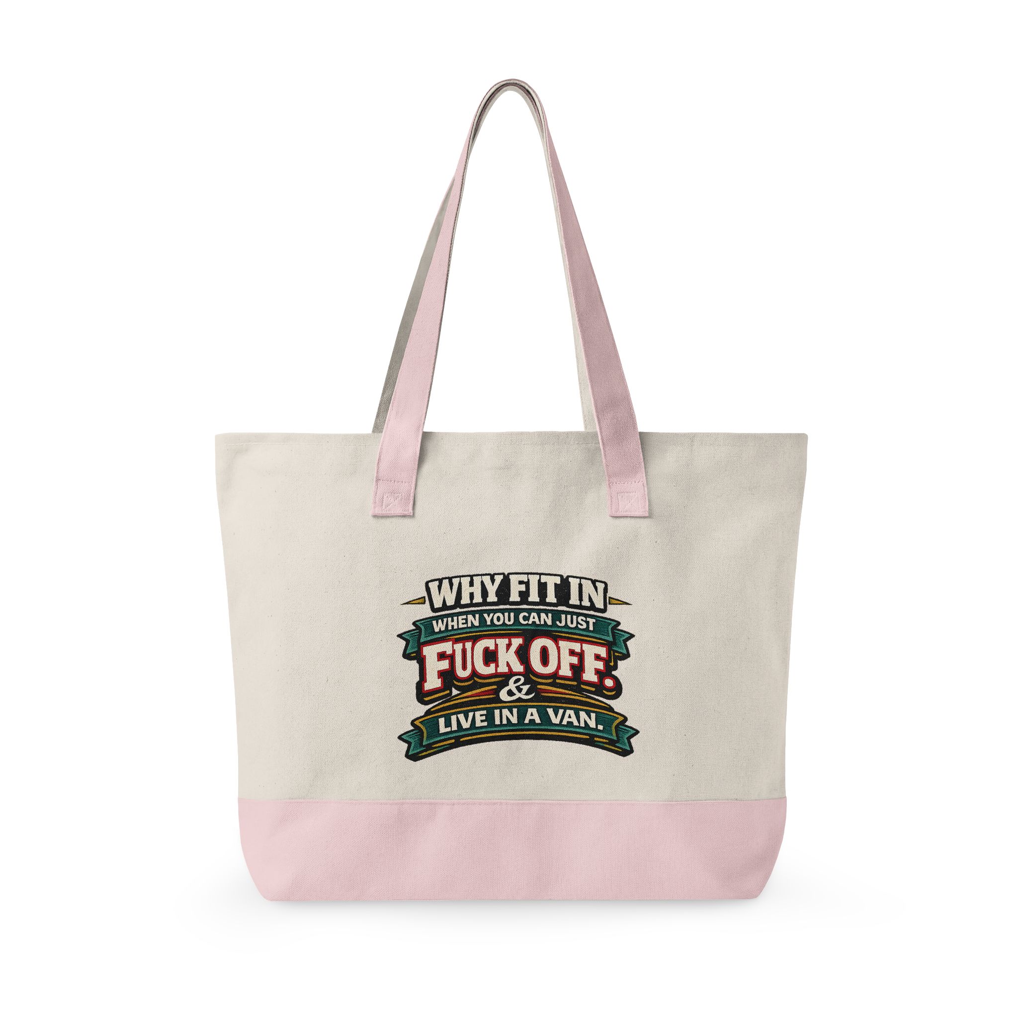 11503899629160530651_2048.jpeg Zippered Canvas Tote — "Why Fit In" (Design F**K-Line)