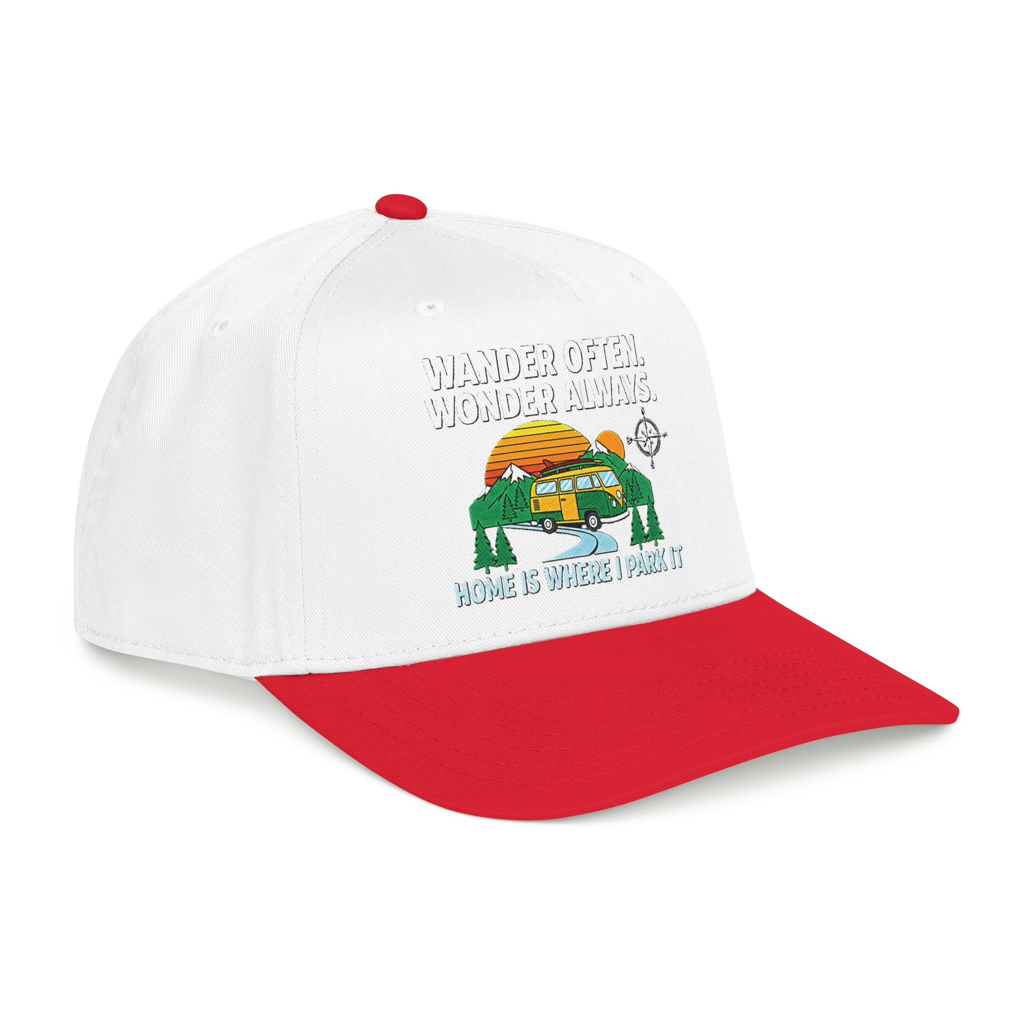 Baseball Cap — "Fueled by Exploration" Adventure Is My Compass Camper Hat