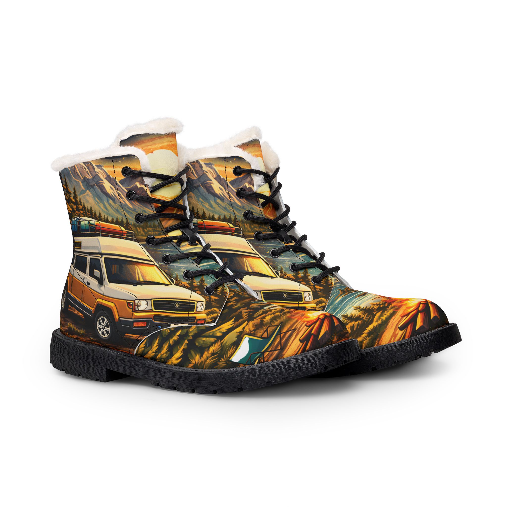 11765898122018873864_2048.jpeg Women's Fur and Leather Boots — Orange Camper Boots (Scenic-Line)