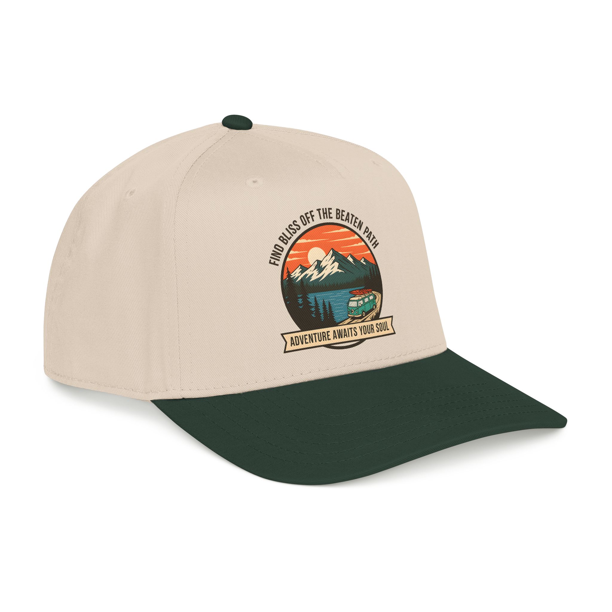 11878563992032016172_2048.jpeg Baseball Cap — "Find Bliss of the beaten patch-Adventure Awaits Your Soul" Vintage Mountain Camp Camper Design