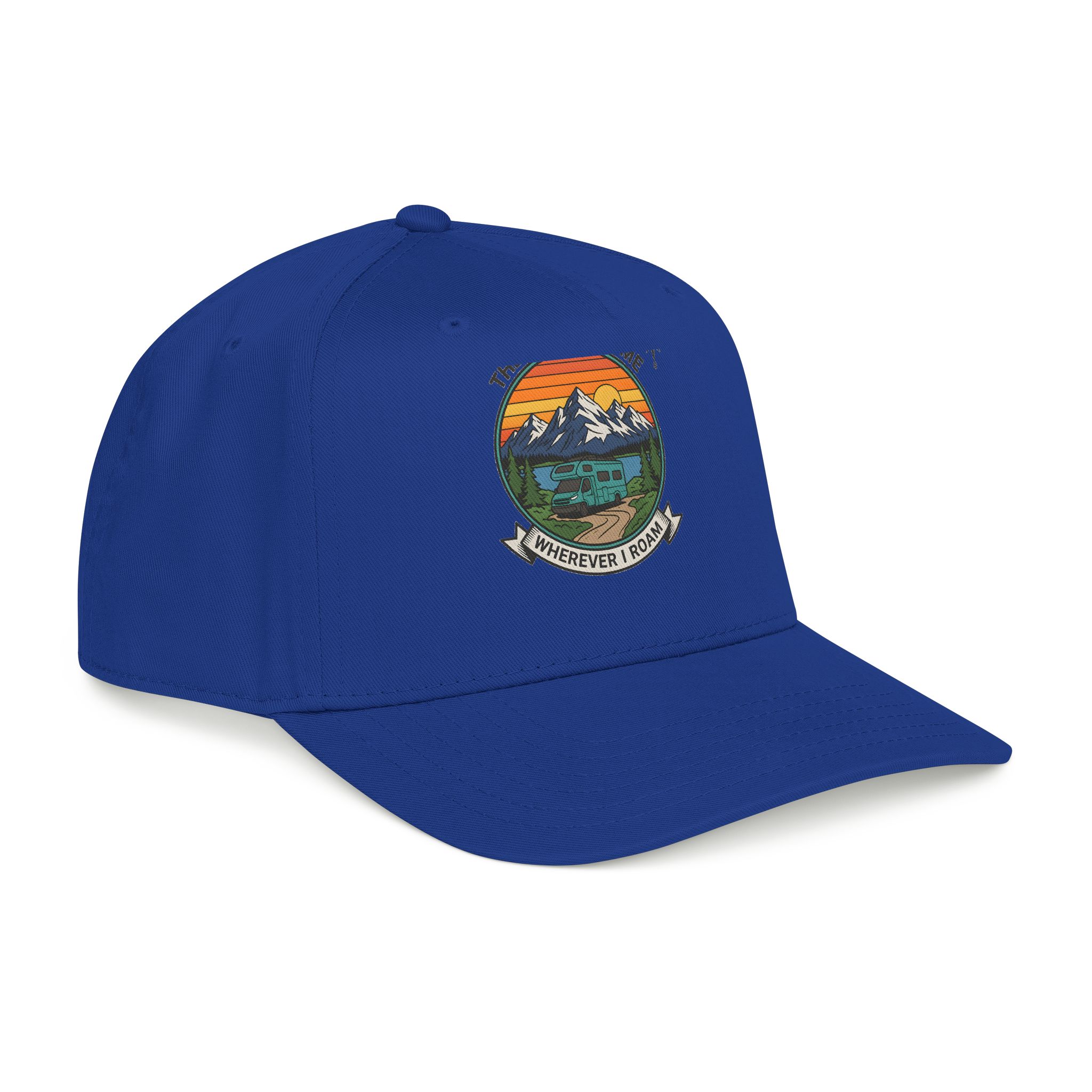 1198549555750022878_2048.jpeg Baseball Cap — "The Road Is Home, Wherever I Roam"