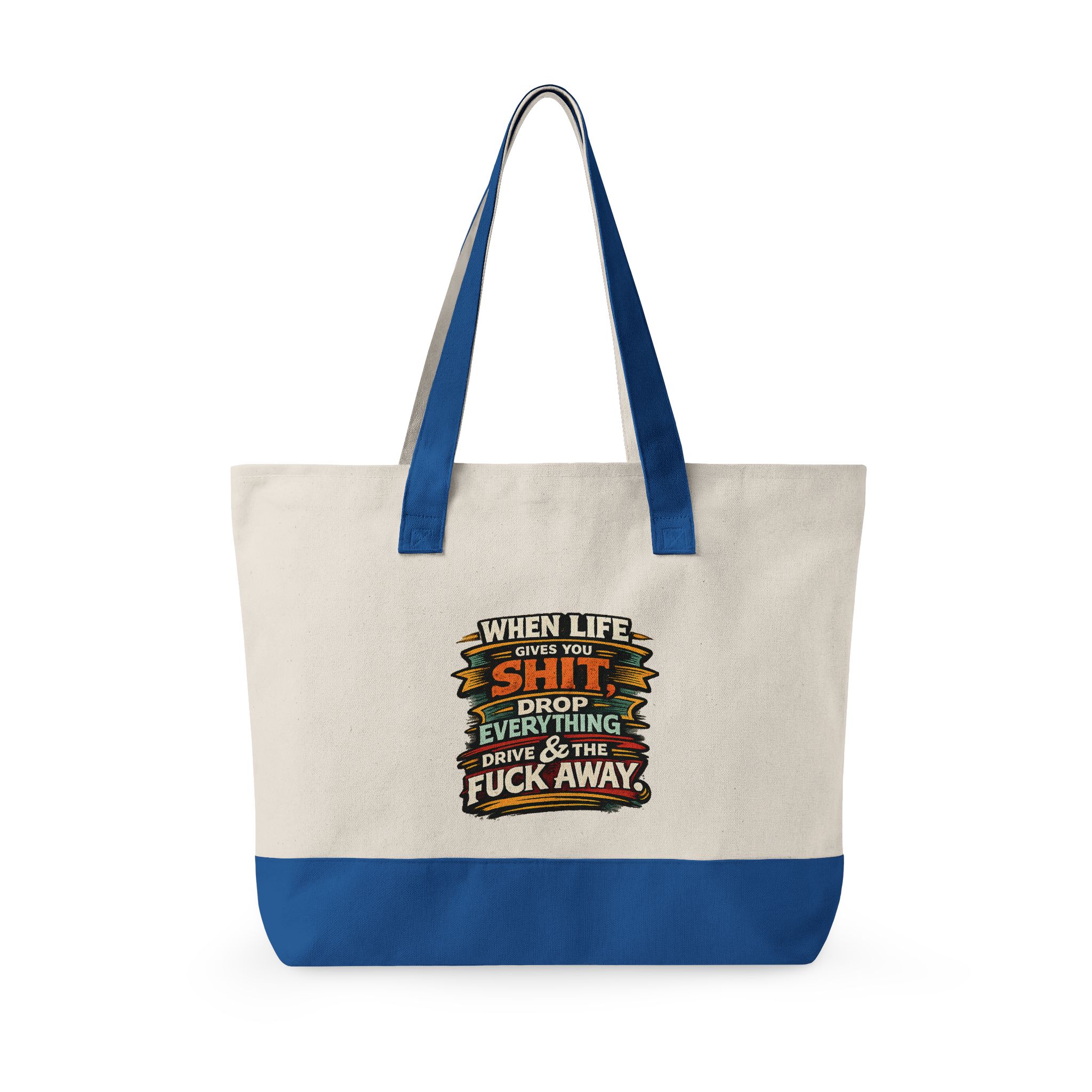 12003595921368099271_2048.jpeg Zippered Canvas Tote — "When Life Gives You Shit" (Design F**K-Line)