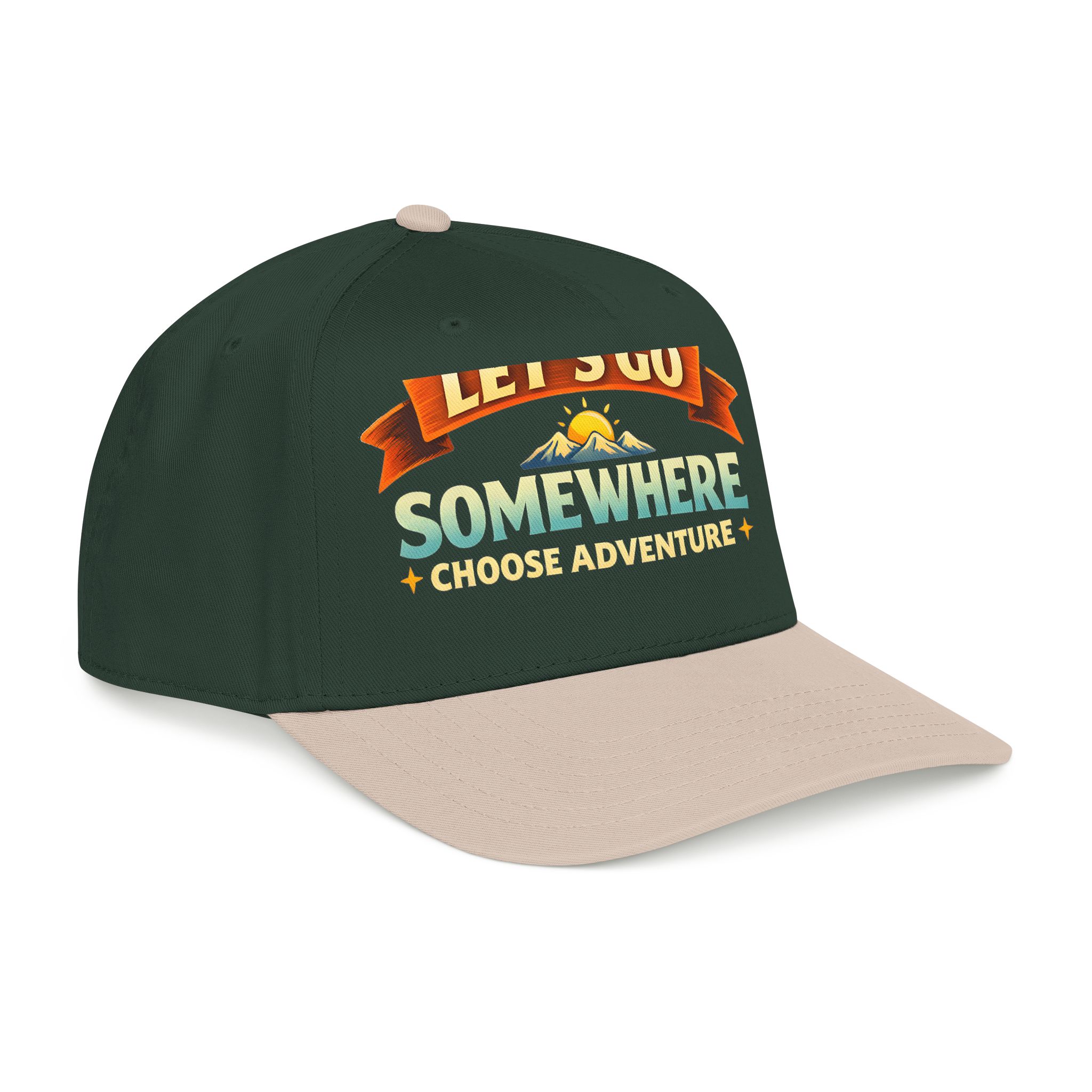 Baseball Cap - "Lets Go Somewhere" Design Scenic-Line