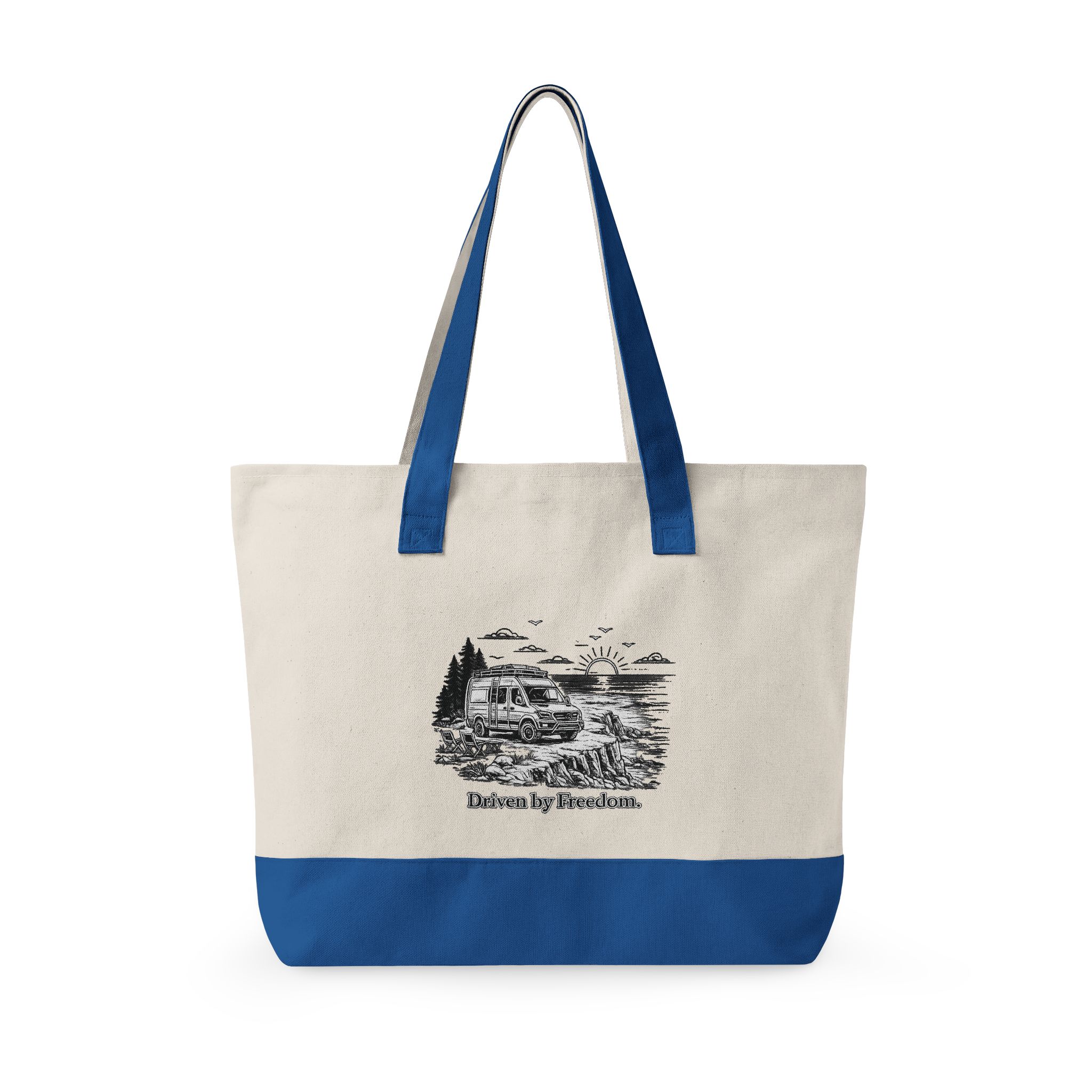 12114738555898215851_2048.jpeg Zippered Canvas Tote — "Drive By Freedom" (Design Minimal-Line)