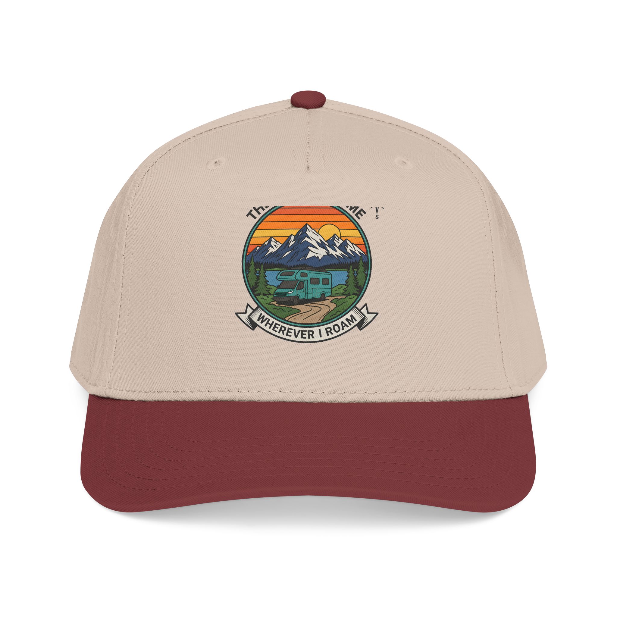 12122779085320171618_2048.jpeg Baseball Cap — "The Road Is Home, Wherever I Roam"