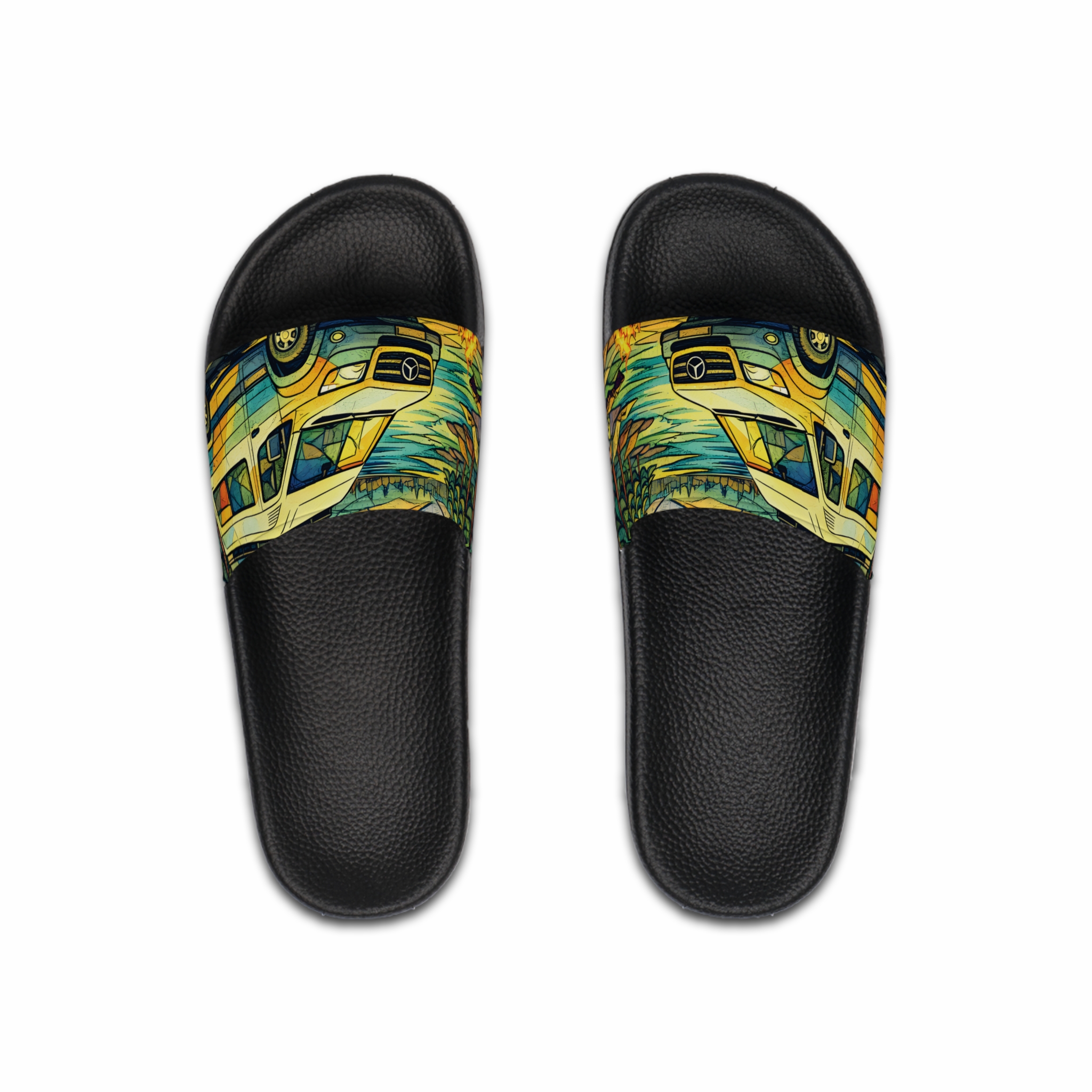Men's Slide Sandals — Mercedes RV Vibes for Men (Cubic-Line)