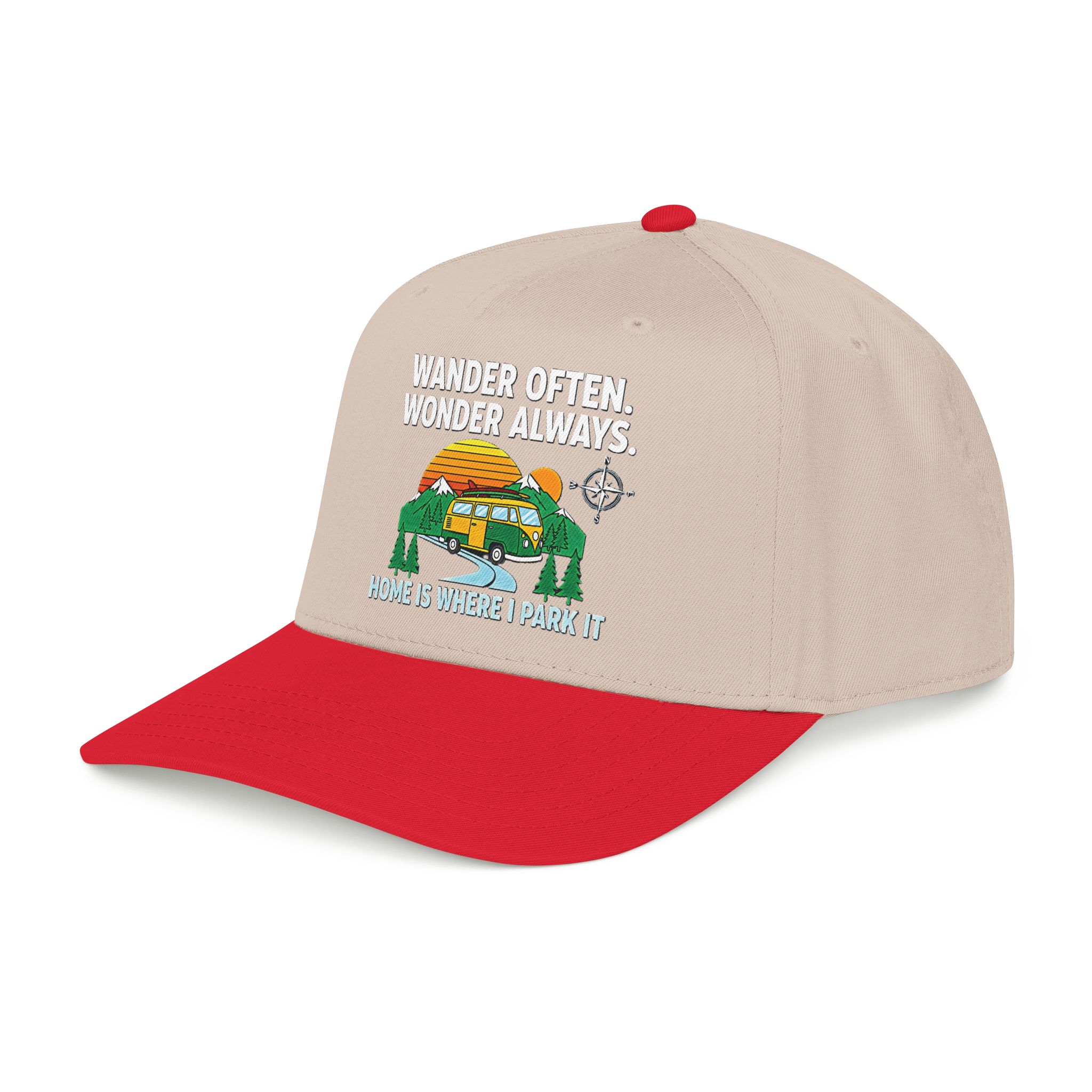 Baseball Cap — "Fueled by Exploration" Adventure Is My Compass Camper Hat