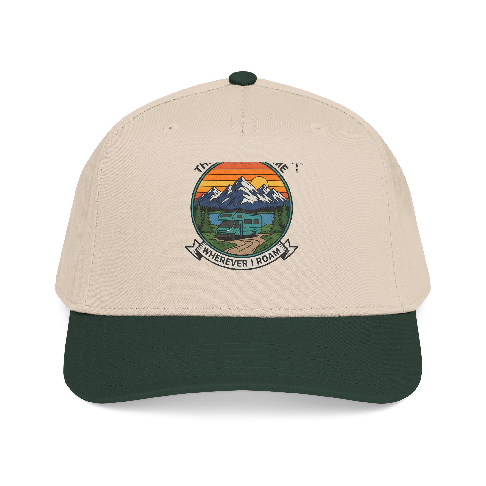 121546523222690226_2048.jpeg Baseball Cap — "The Road Is Home, Wherever I Roam"