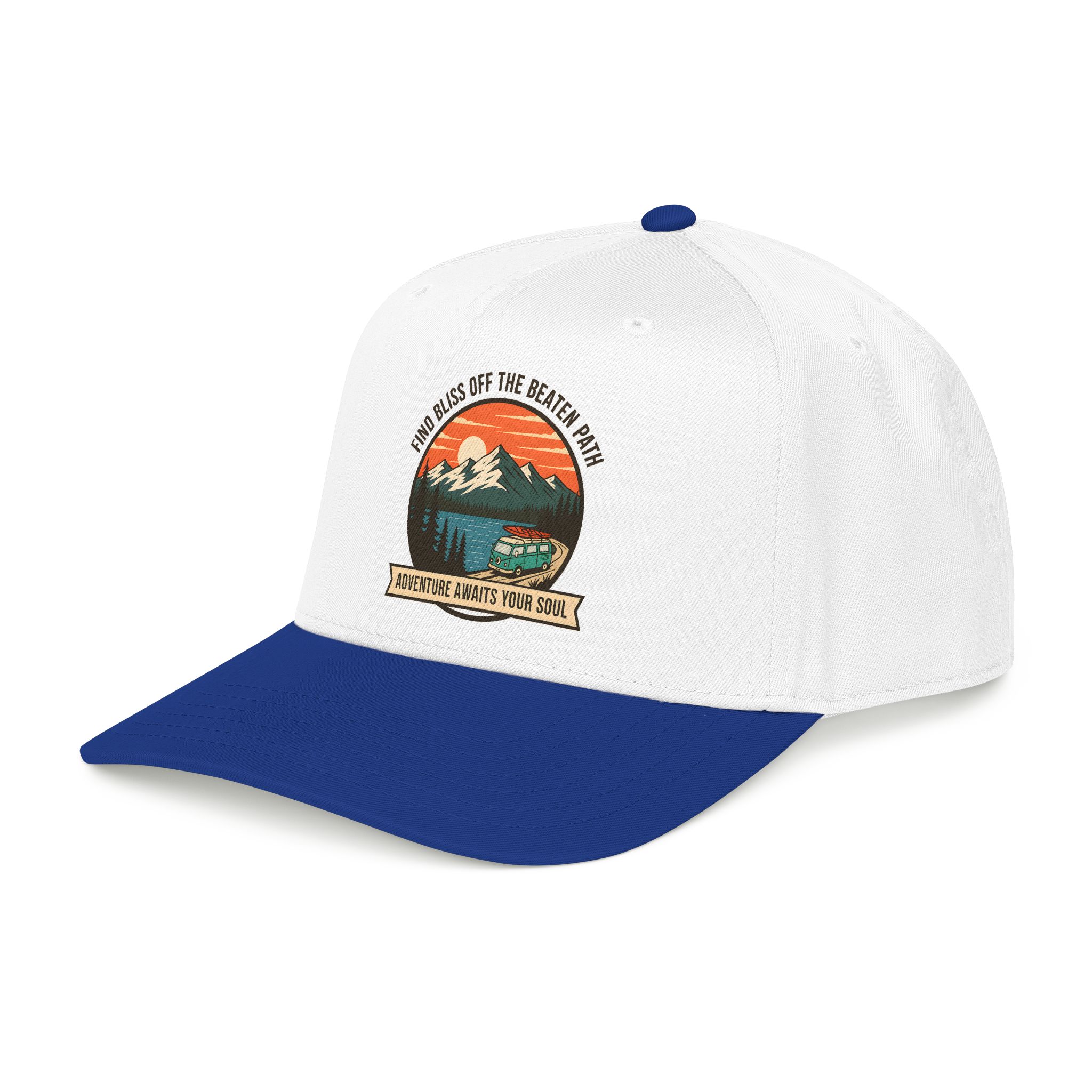 1226303287289428970_2048.jpeg Baseball Cap — "Find Bliss of the beaten patch-Adventure Awaits Your Soul" Vintage Mountain Camp Camper Design