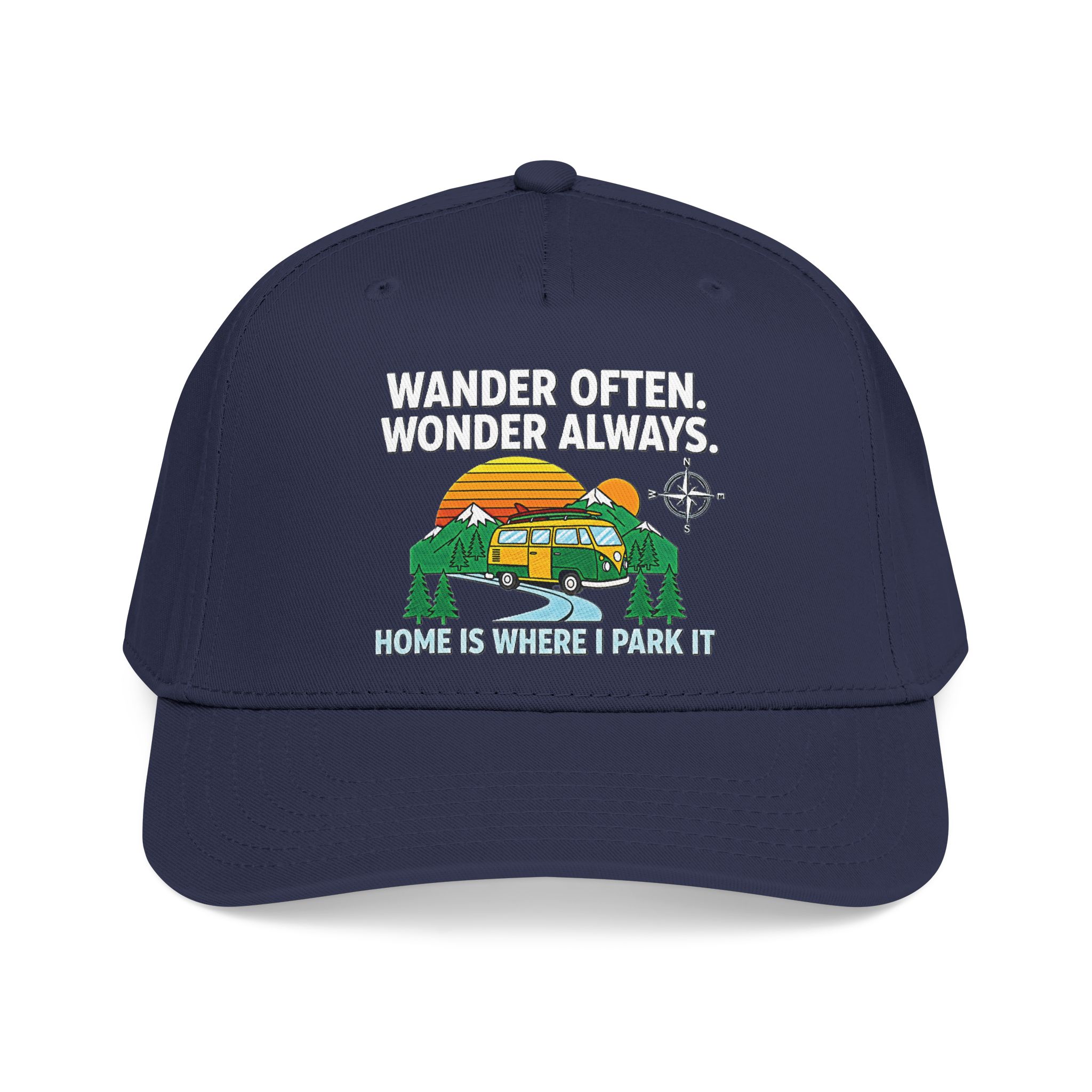 Baseball Cap — "Fueled by Exploration" Adventure Is My Compass Camper Hat