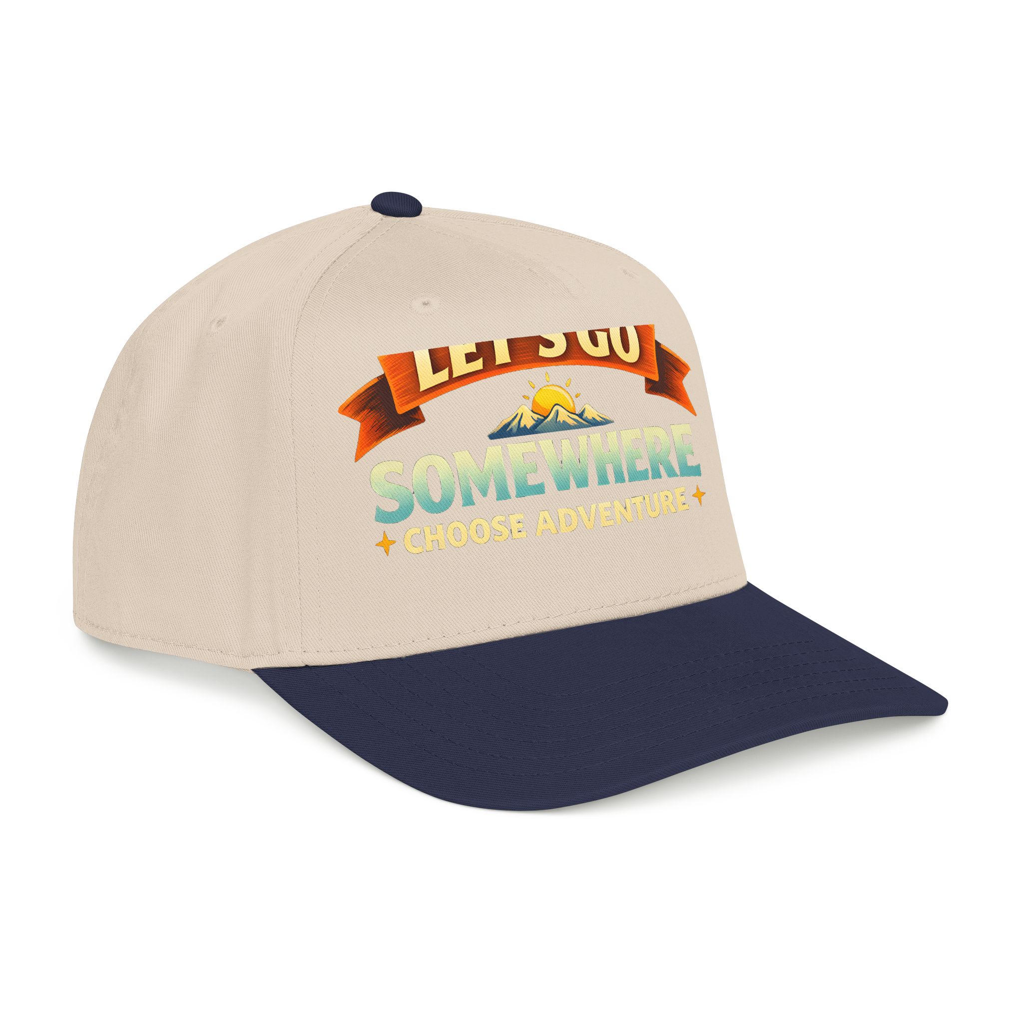 Baseball Cap - "Lets Go Somewhere" Design Scenic-Line