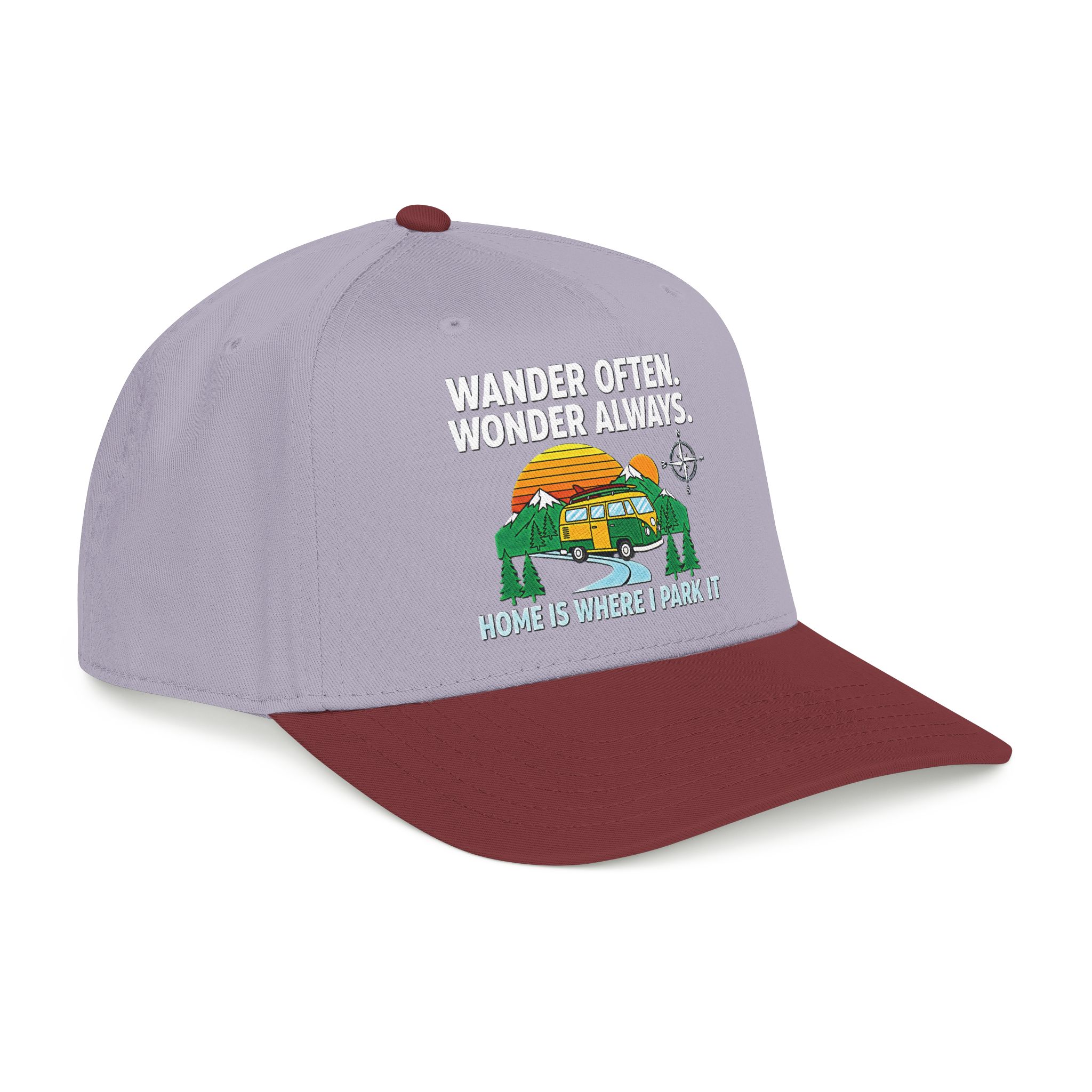 Baseball Cap — "Fueled by Exploration" Adventure Is My Compass Camper Hat