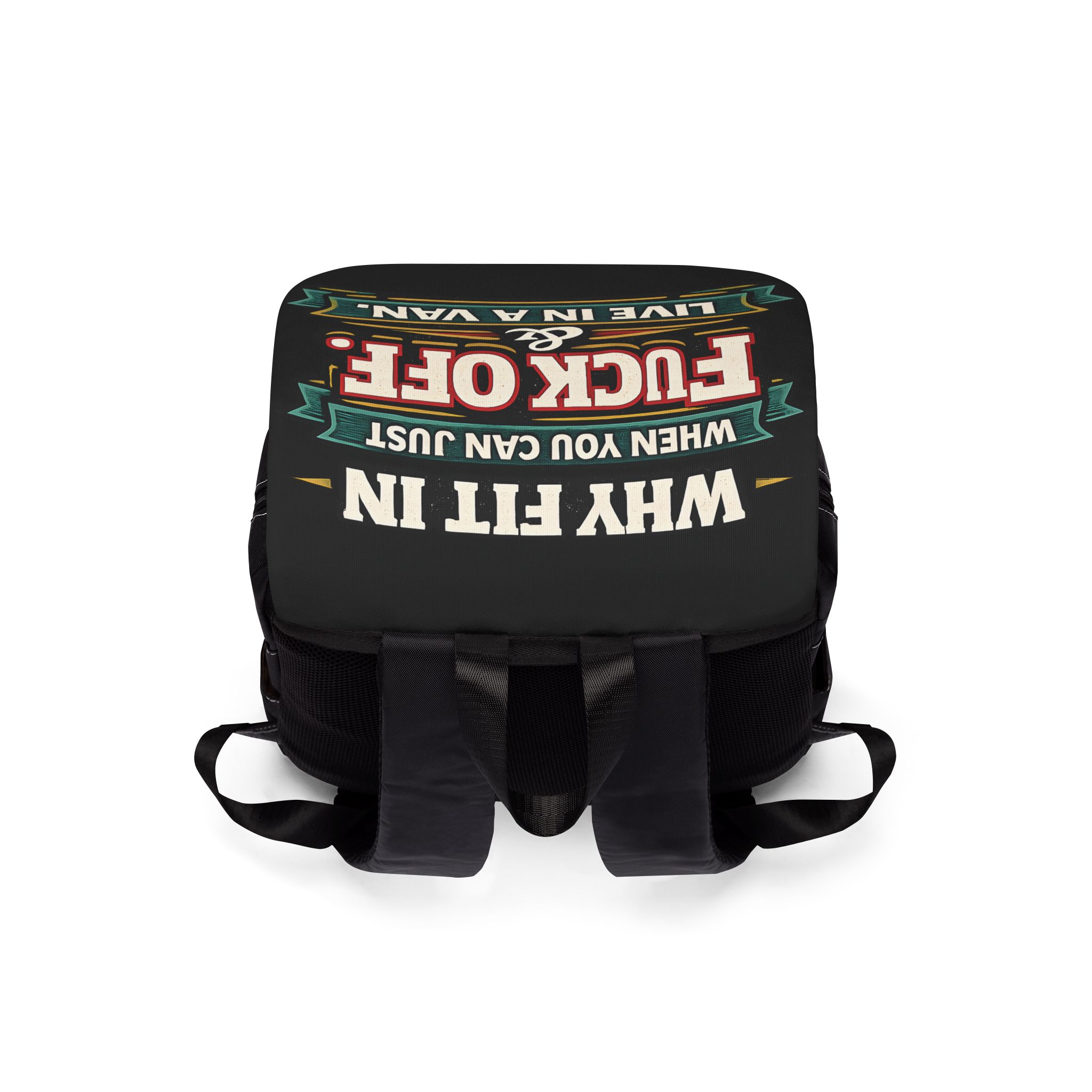12805579927402346148_2048.jpeg Unisex Casual Shoulder Backpack — "Why Fit In" Design F**K-Line