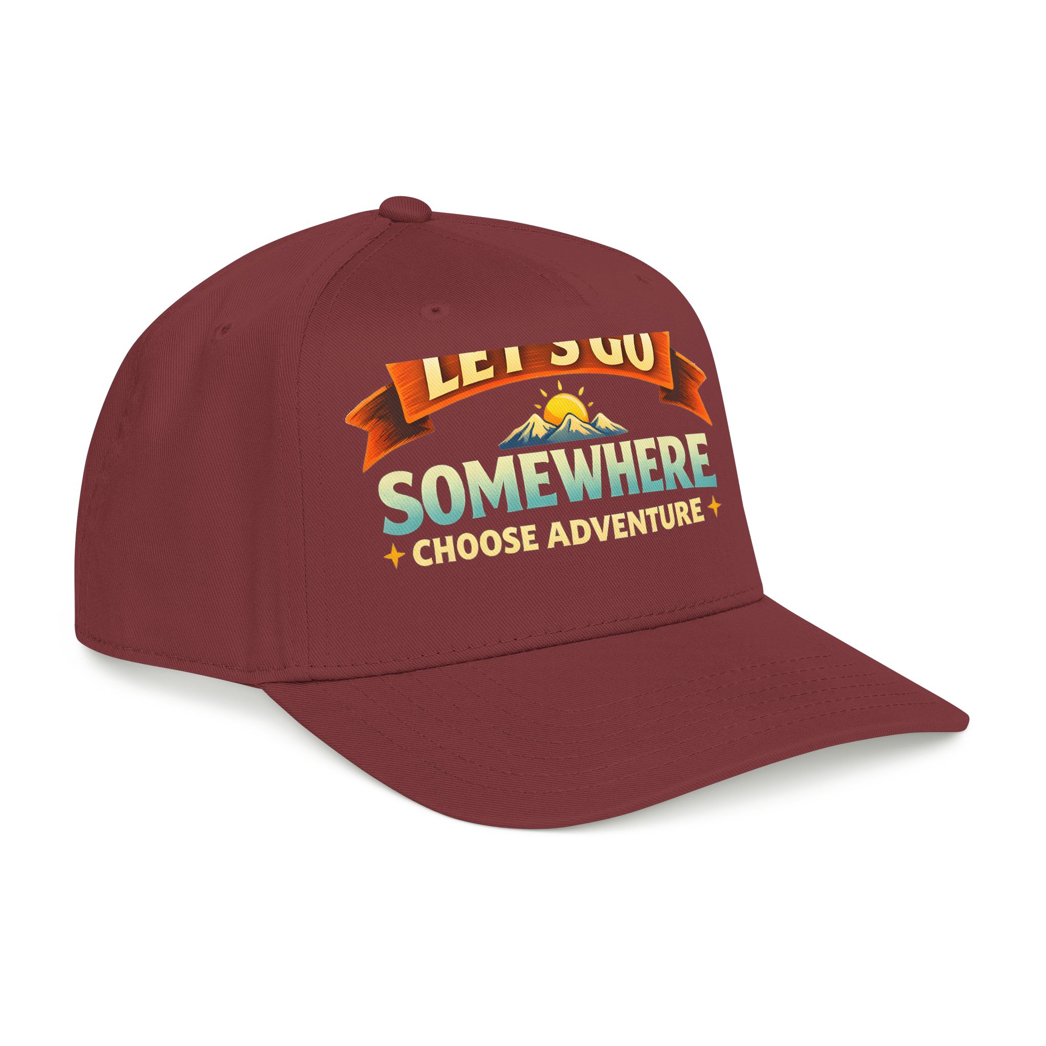 Baseball Cap - "Lets Go Somewhere" Design Scenic-Line