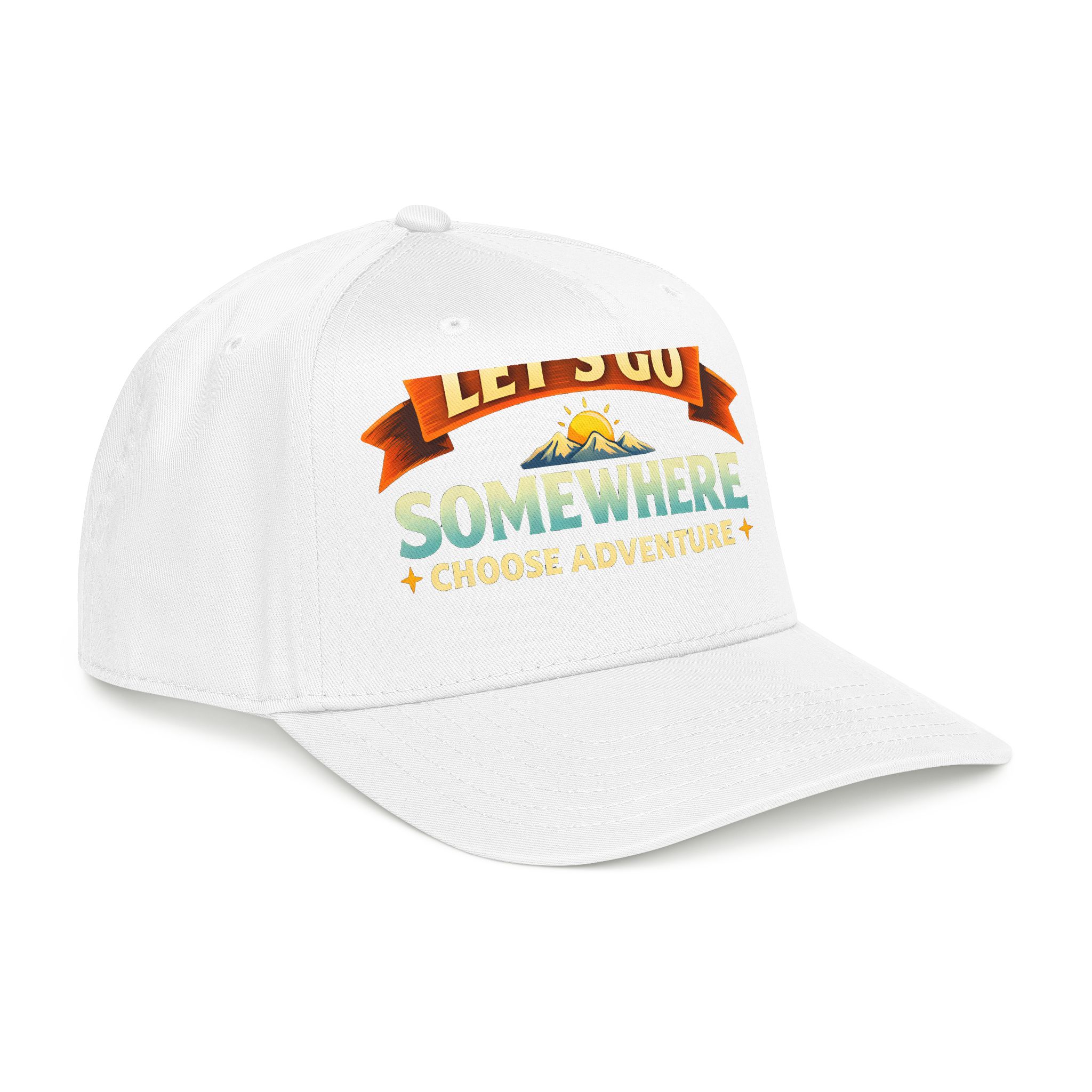 Baseball Cap - "Lets Go Somewhere" Design Scenic-Line