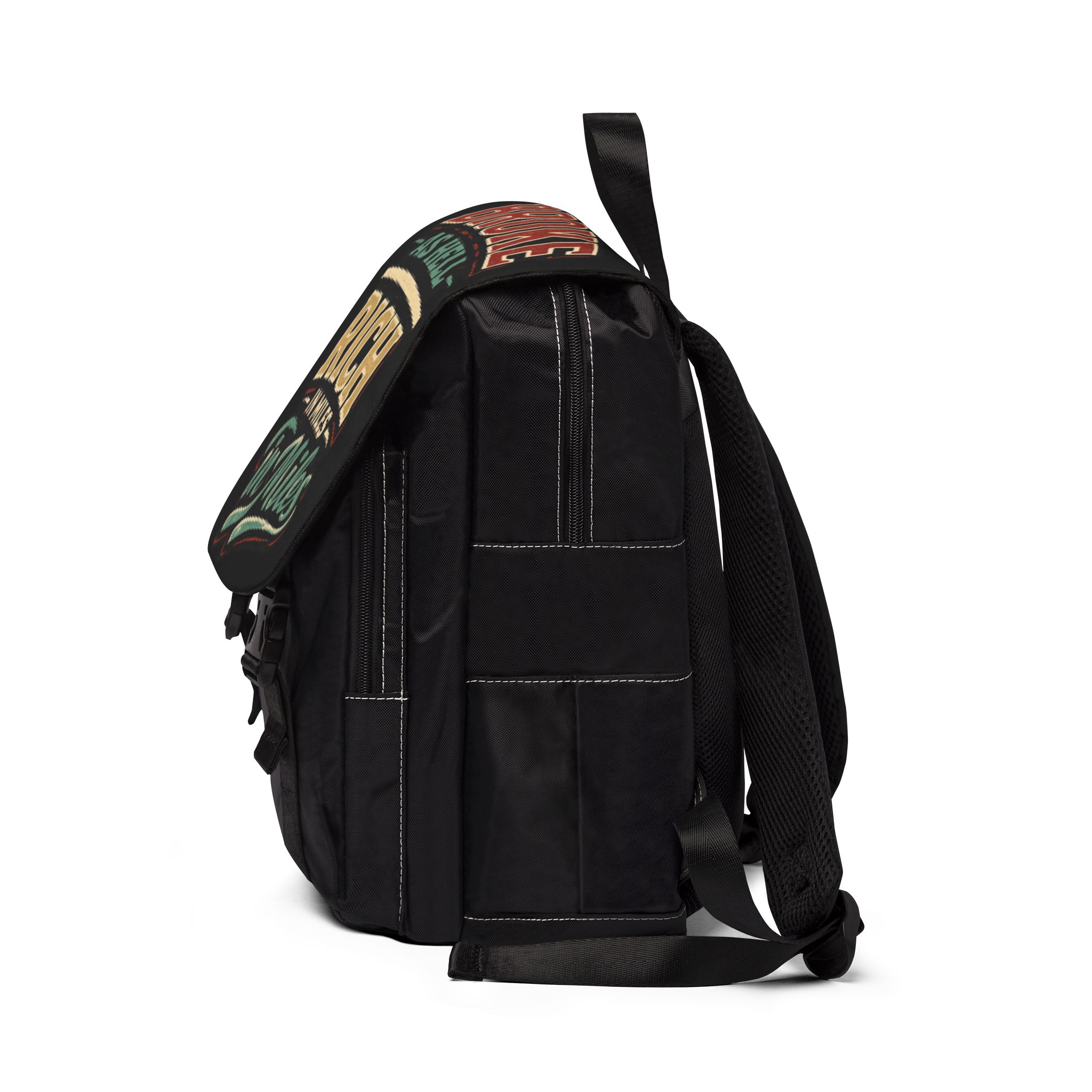 12859157746211307404_2048.jpeg Unisex Casual Shoulder Backpack — "Broke As Hell" Design F**K-Line
