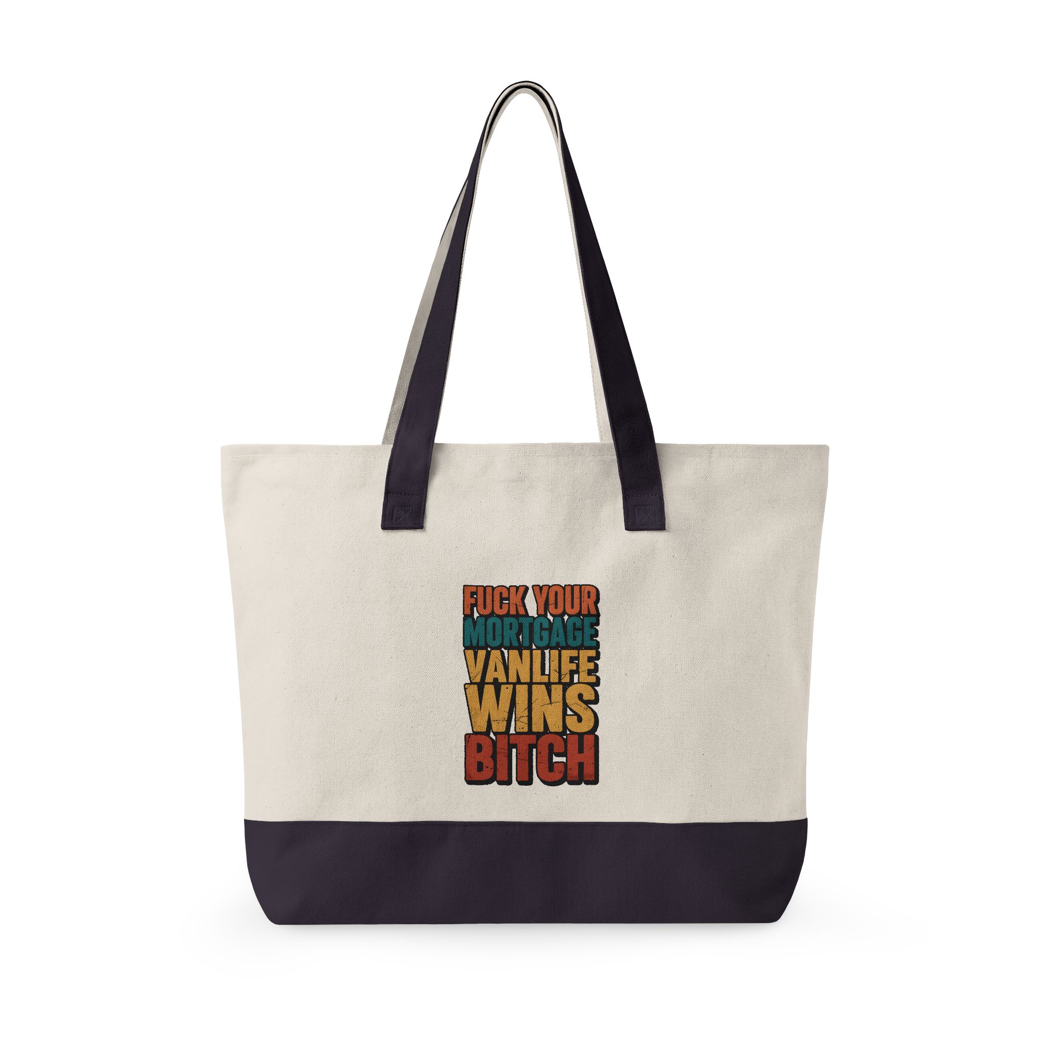 12911157198057246926_2048.jpeg Zippered Canvas Tote — "Fuck Your Mortgage" (Design F**K-Line)