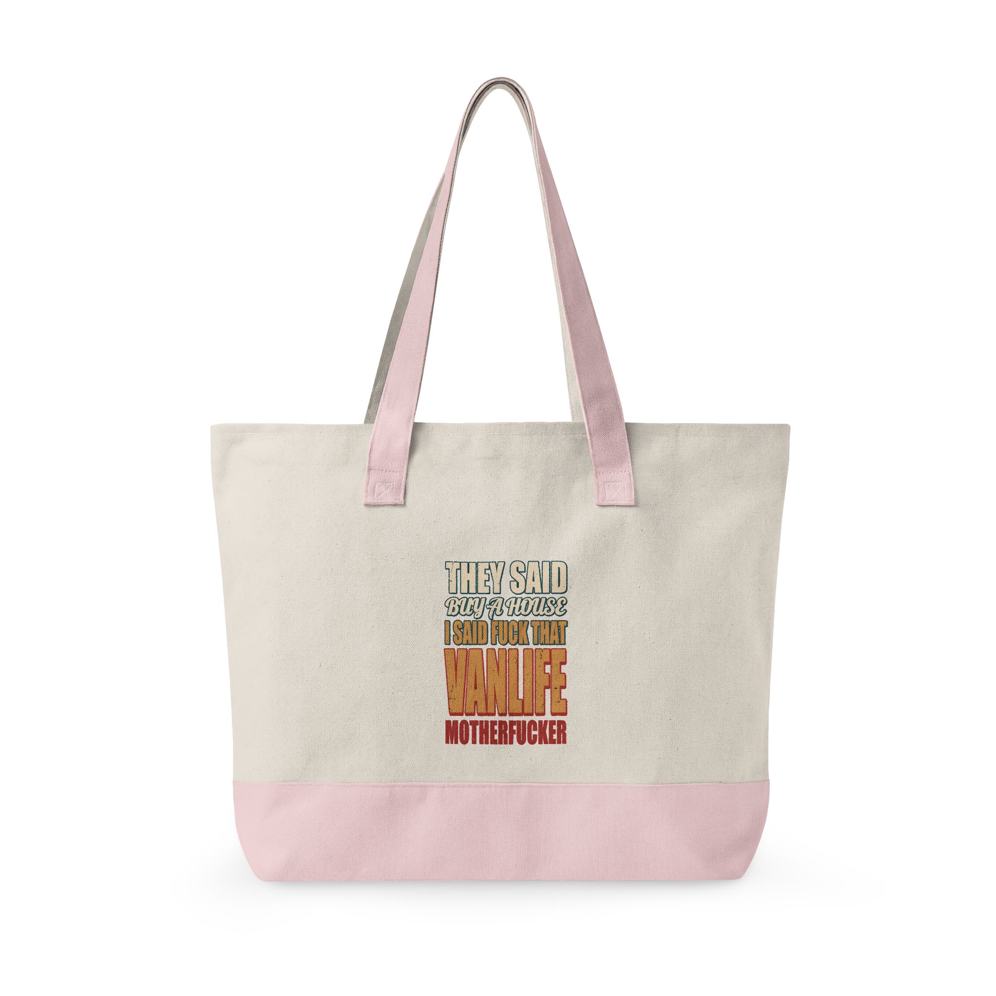 12955847021480179787_2048.jpeg Zippered Canvas Tote — "They Said Buy A House" (Design F**K-Line)
