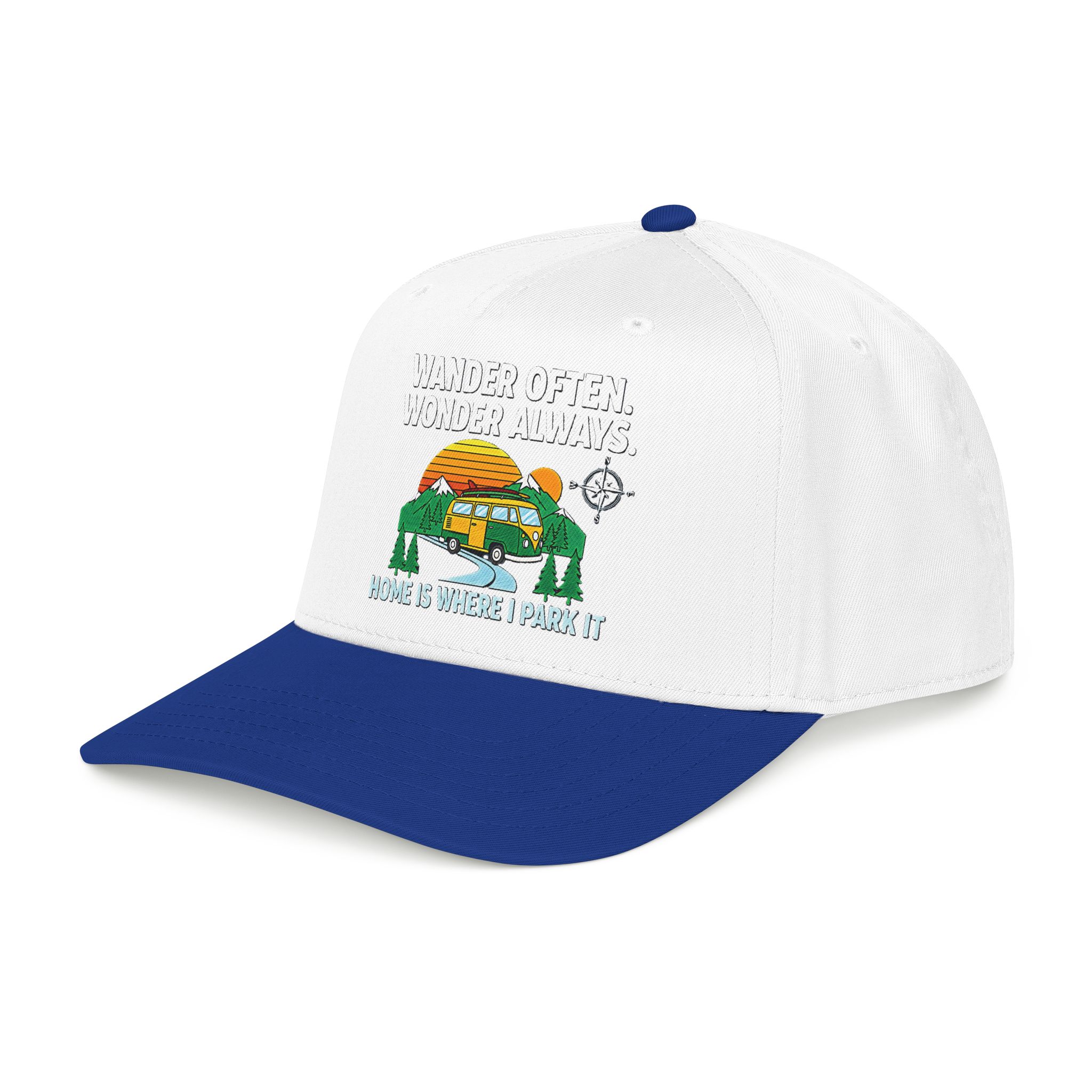 Baseball Cap — "Fueled by Exploration" Adventure Is My Compass Camper Hat