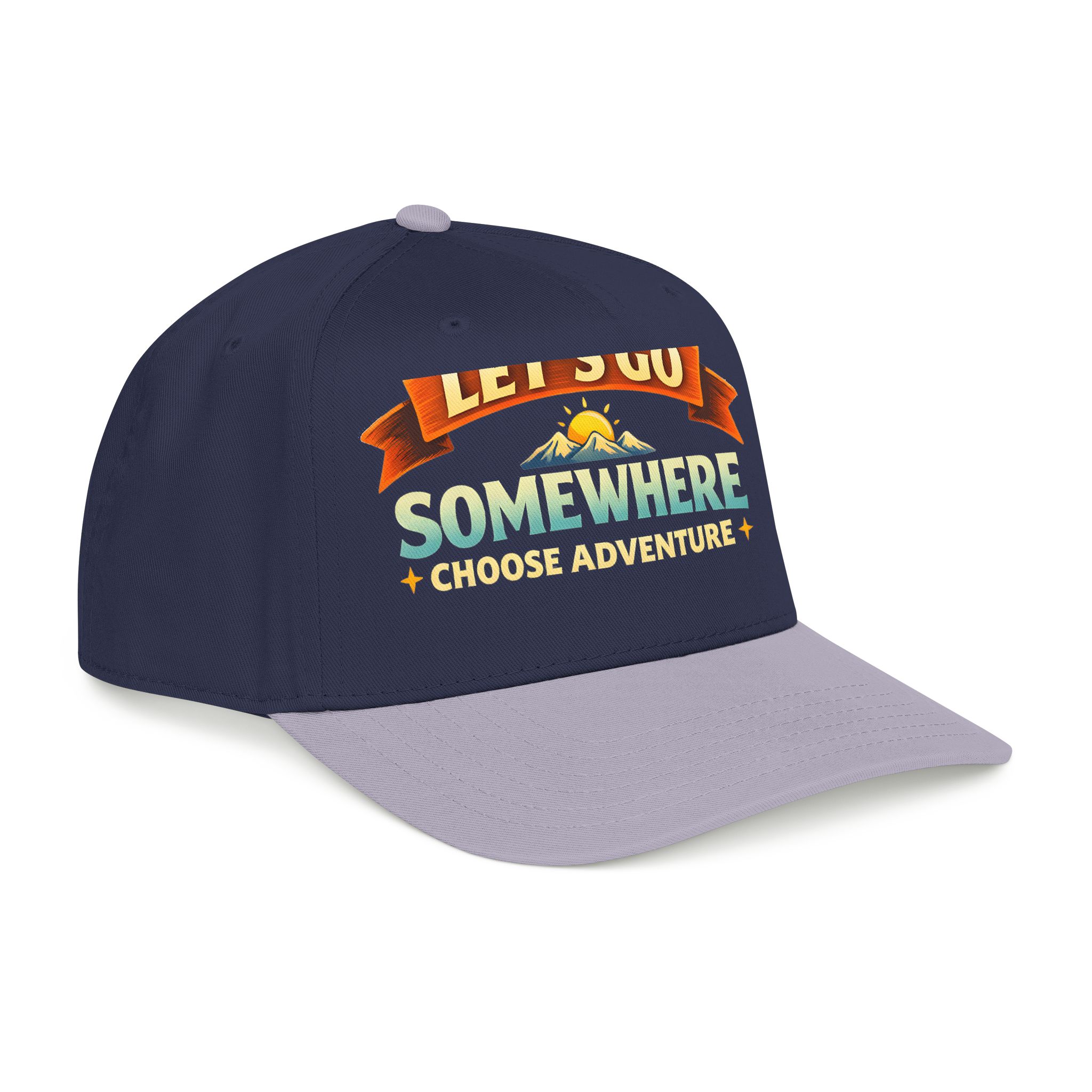 Baseball Cap - "Lets Go Somewhere" Design Scenic-Line