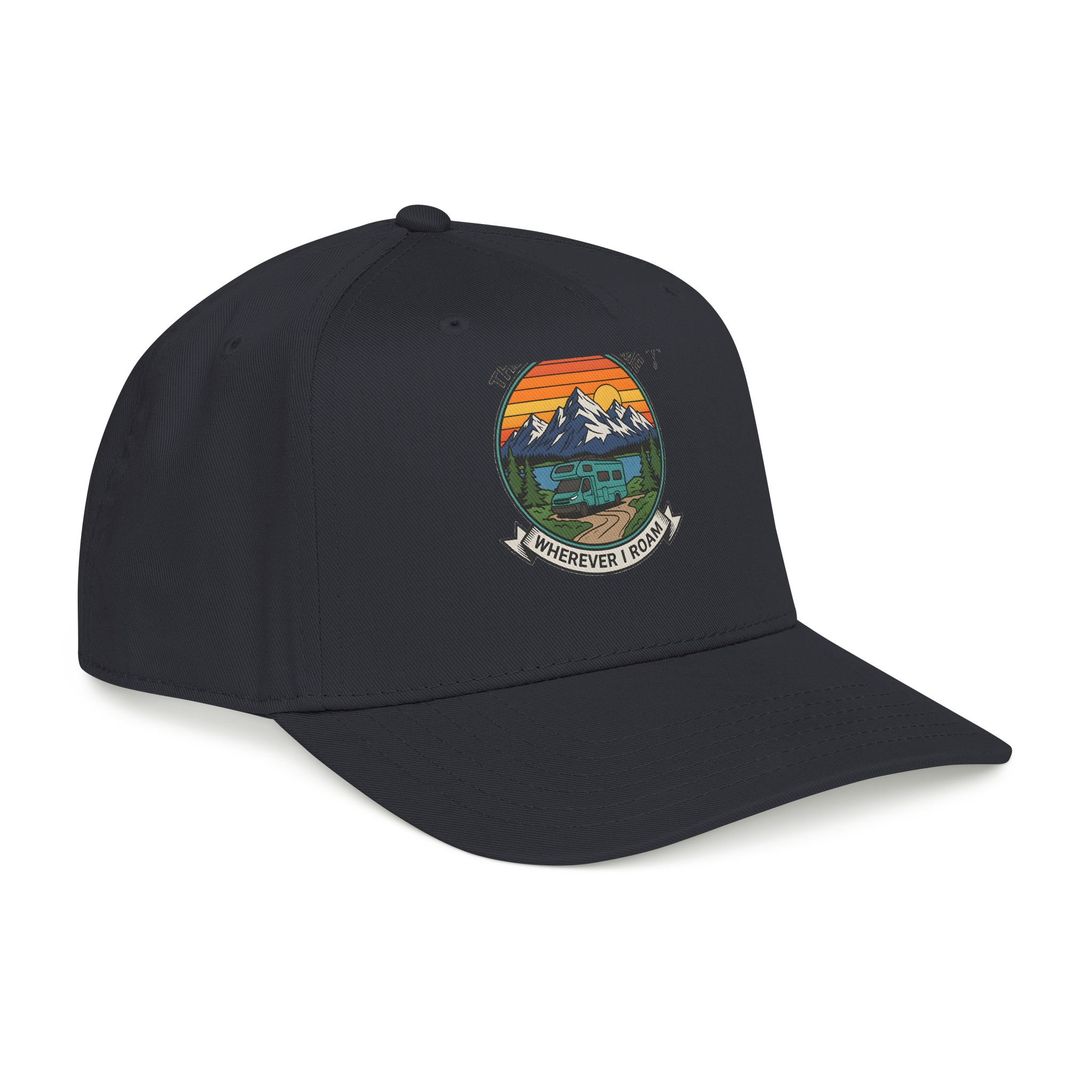 1309233364953560961_2048.jpeg Baseball Cap — "The Road Is Home, Wherever I Roam"