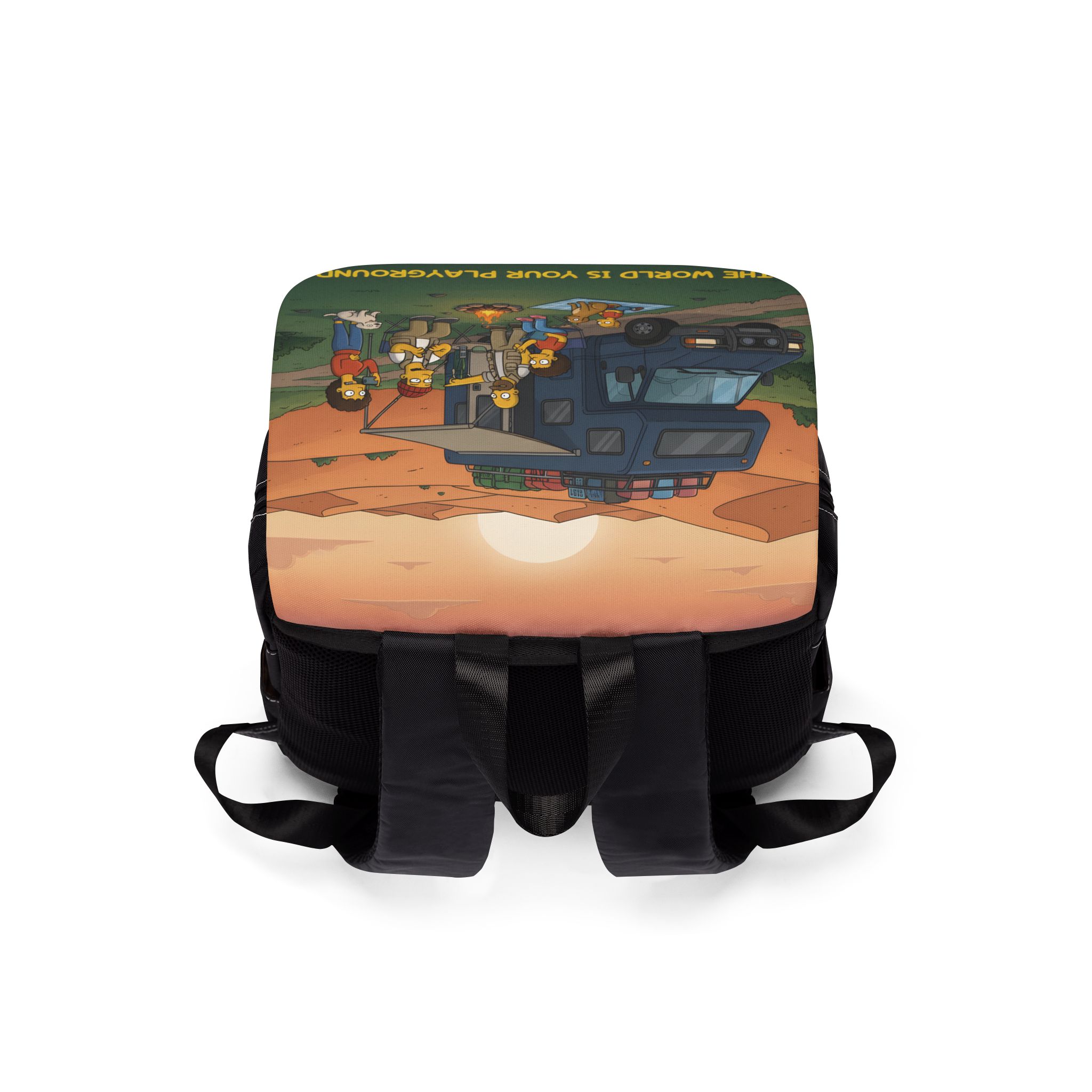 131950634428433312_2048.jpeg Unisex Casual Shoulder Backpack — "The World Is Your playground" Design Sitcom-Line